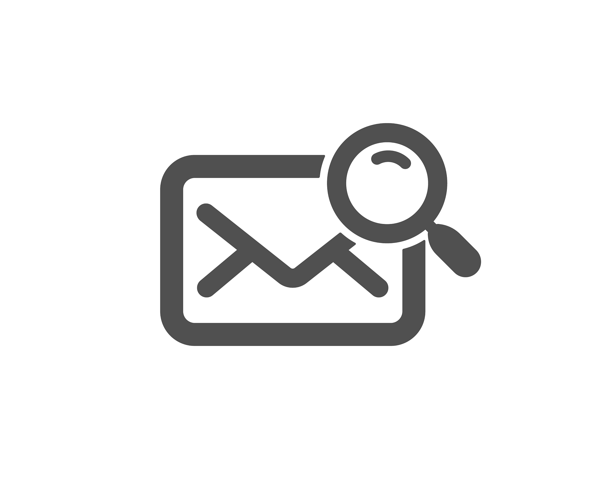 search mail icon find letter document sign