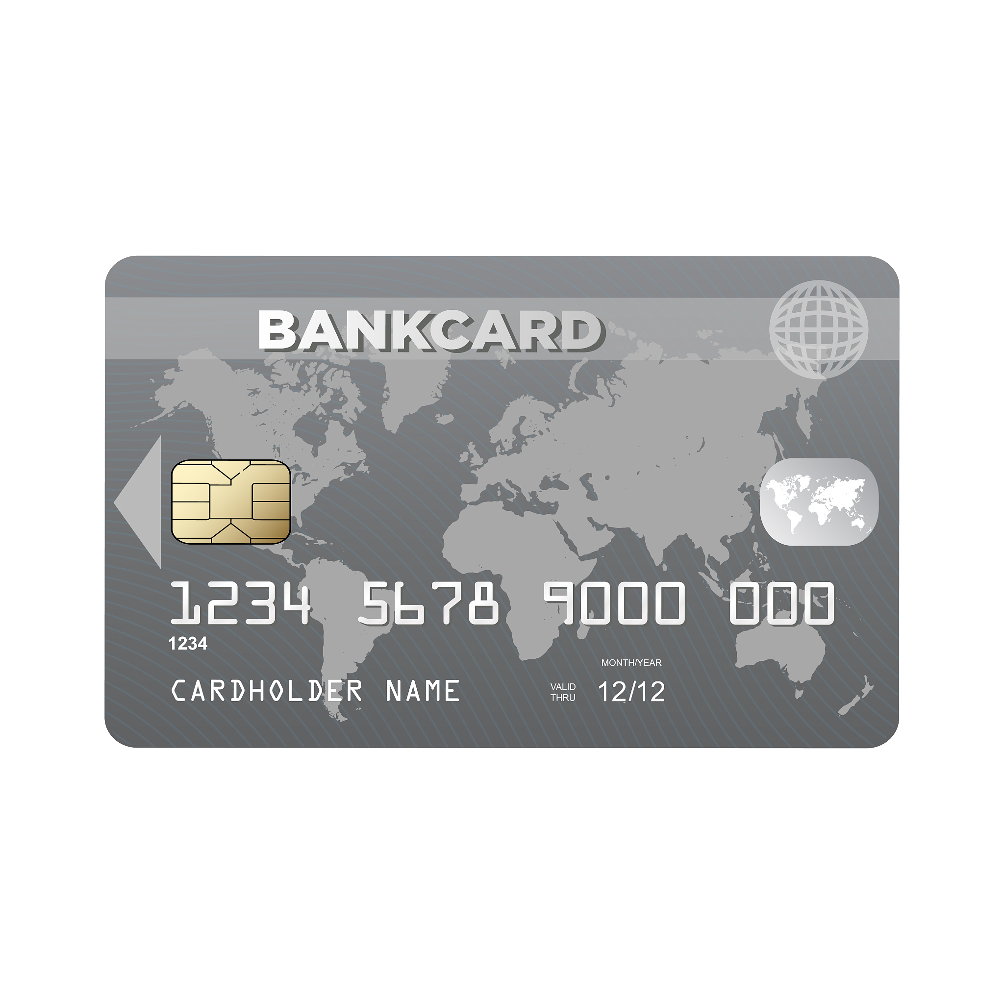 gray credit card - vector