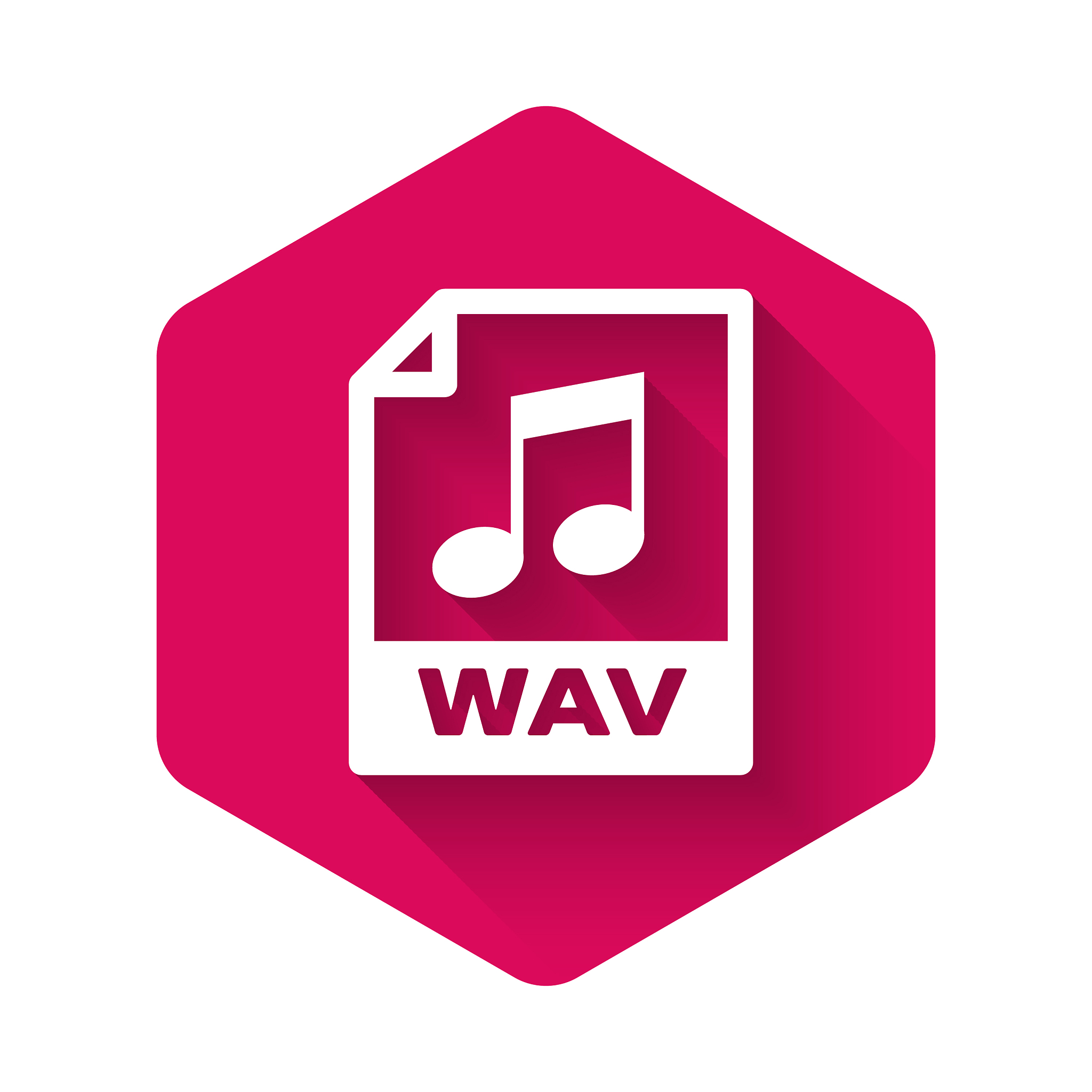 white wav file document icon download wav button