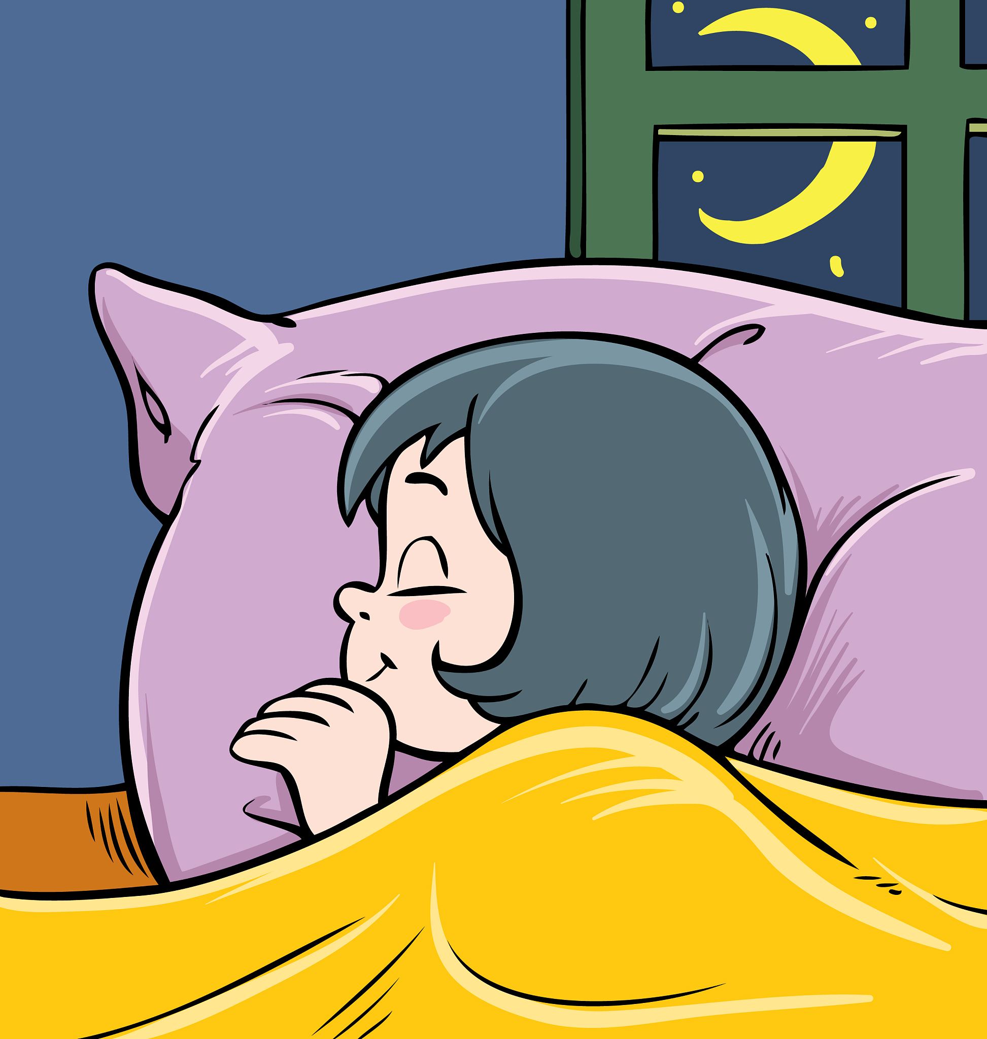 a little girl sleeping