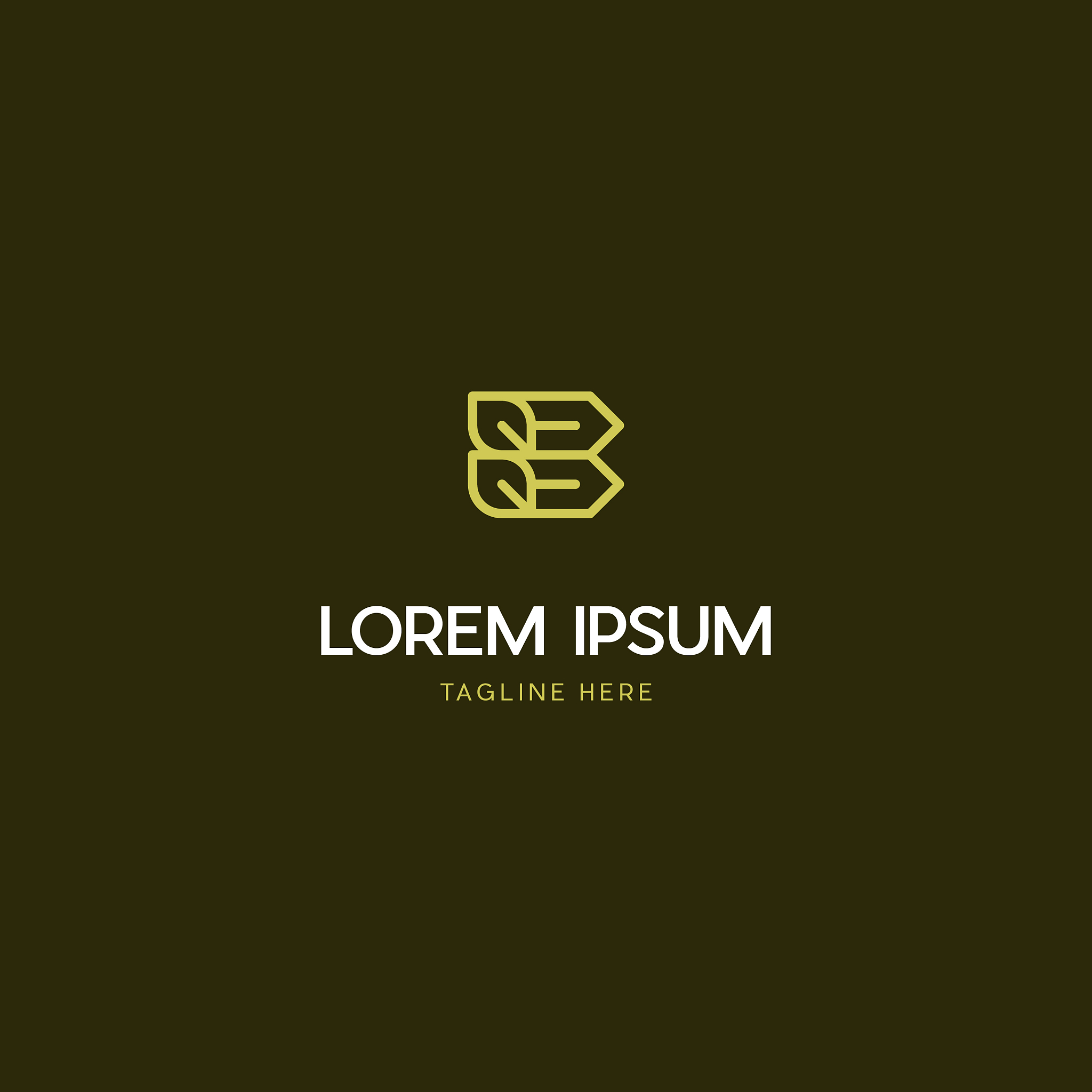 letter b outline with leaf creative design logo