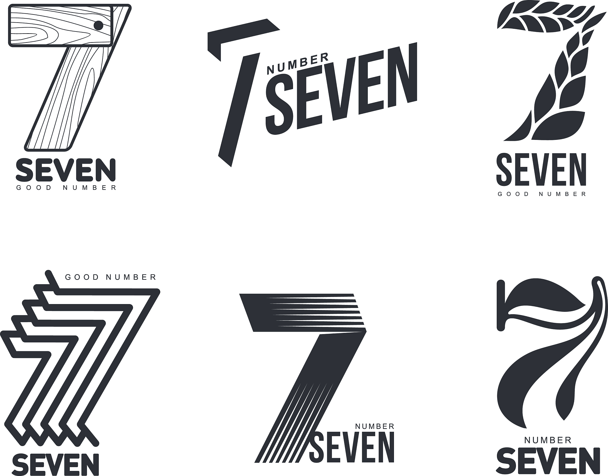 数字<strong>7</strong>,品牌名称,黑白图片,分离着色,白色,活力,创造力,有机食品,商务