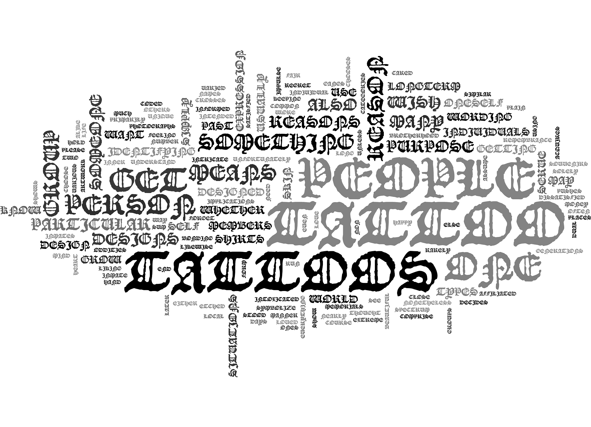 why do people get tattoos text word cloud concept