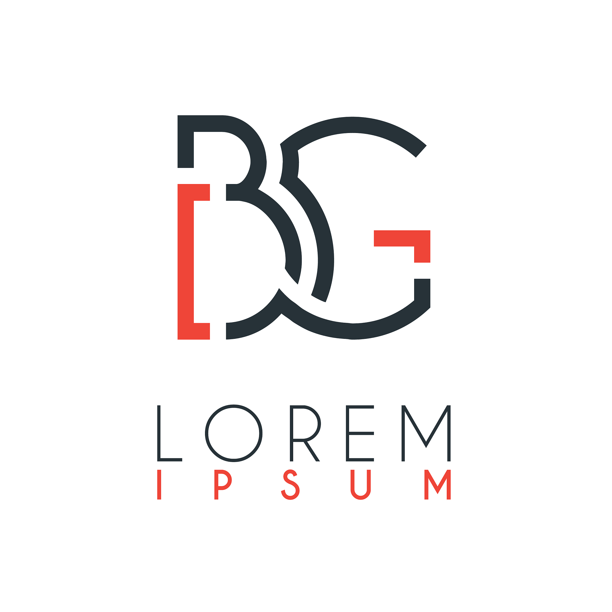 the logo between letter b and letter g or bg