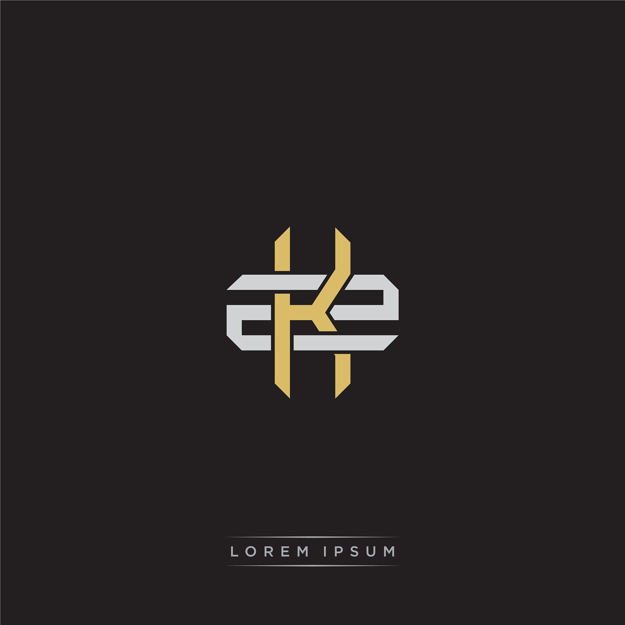 initial letter overlapping interlock logo