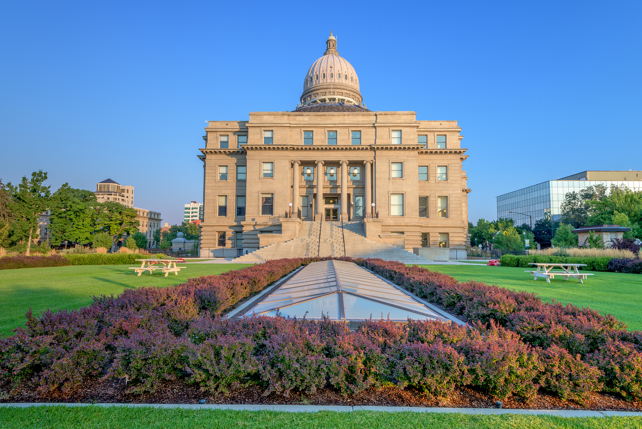 unique view of the boise idaho capital building