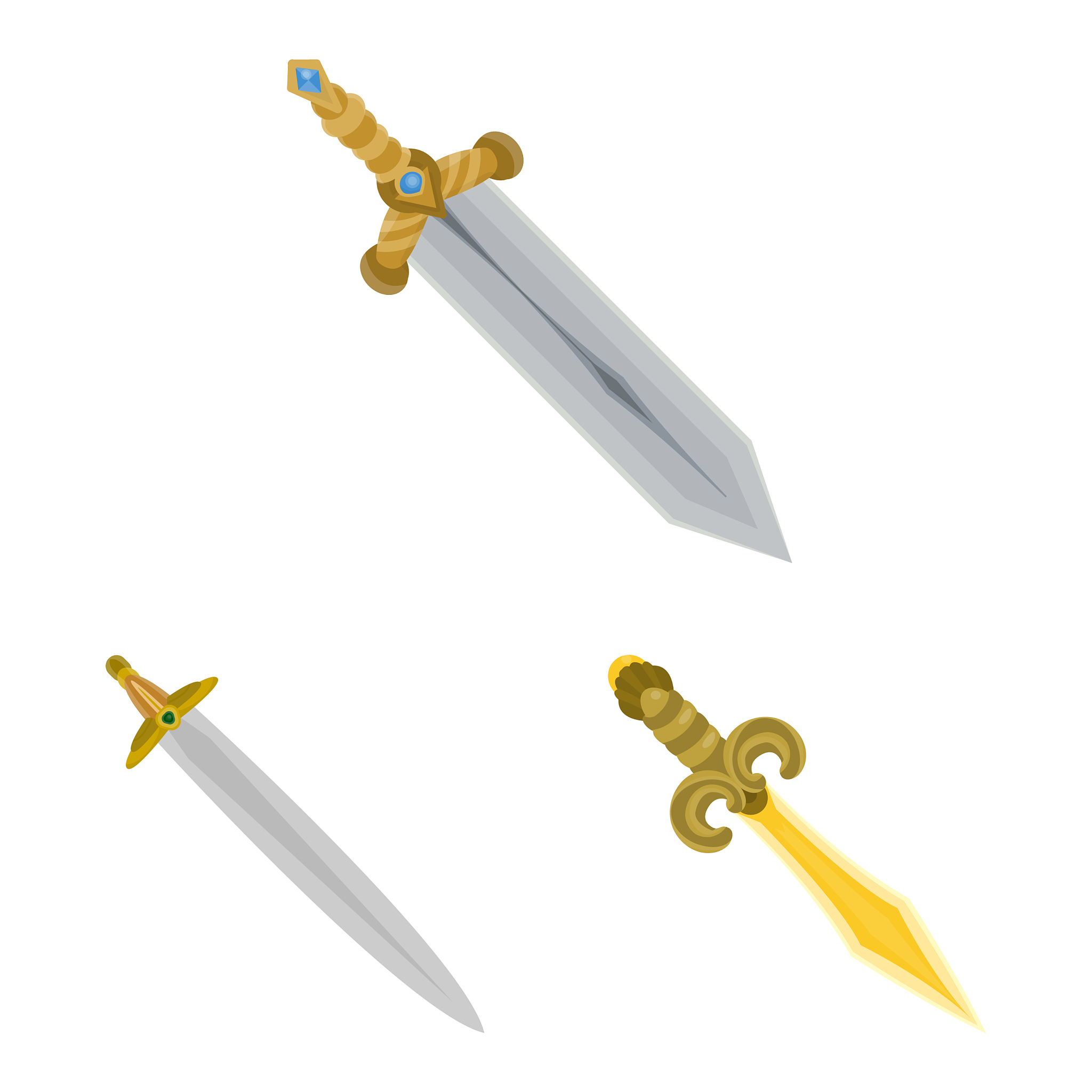 isolated object sword and dagger symbol