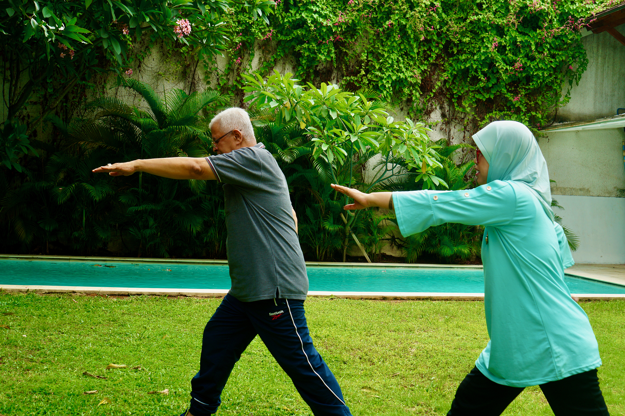 exercising at home