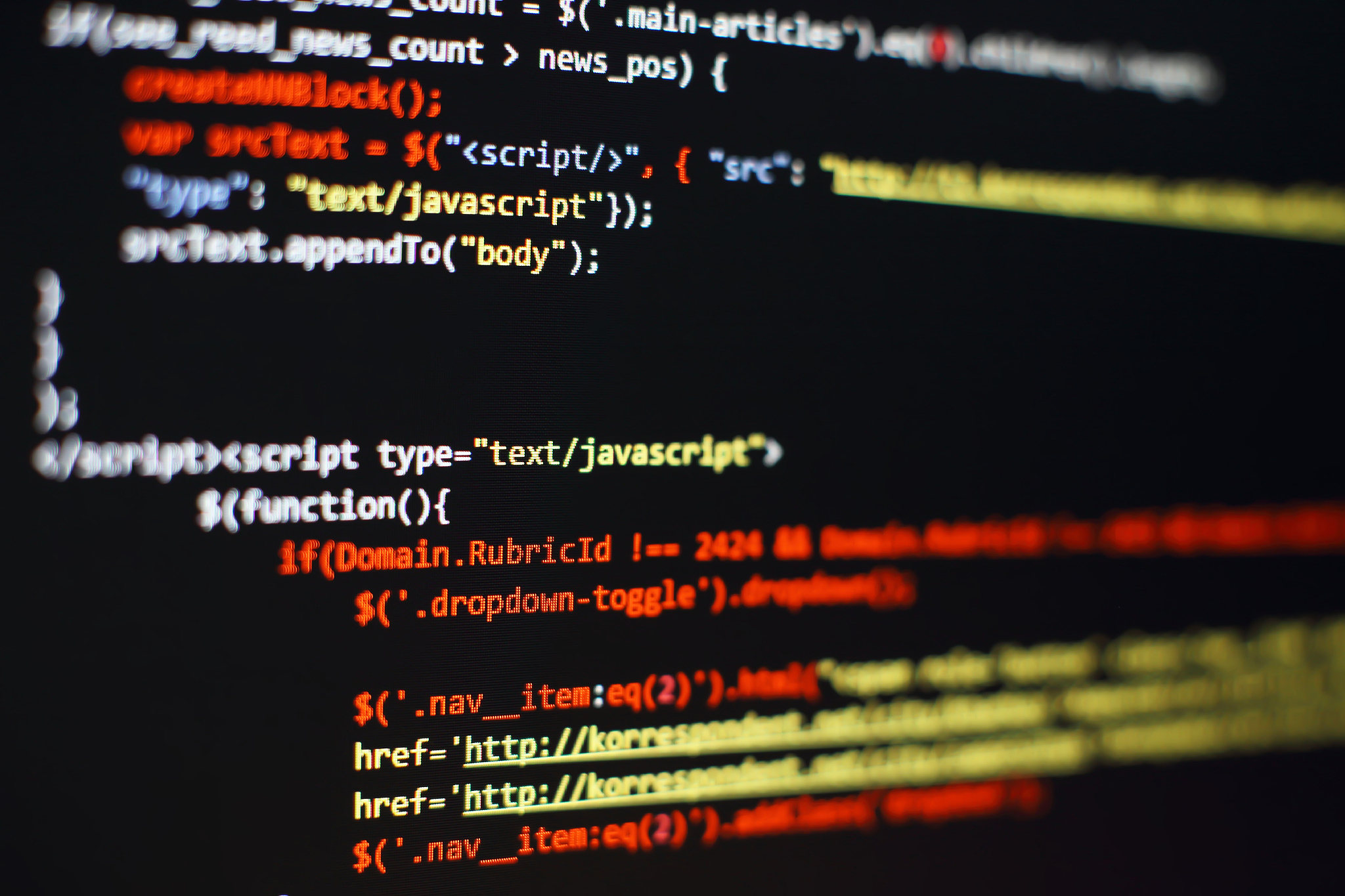 html web design code for developers and designers
