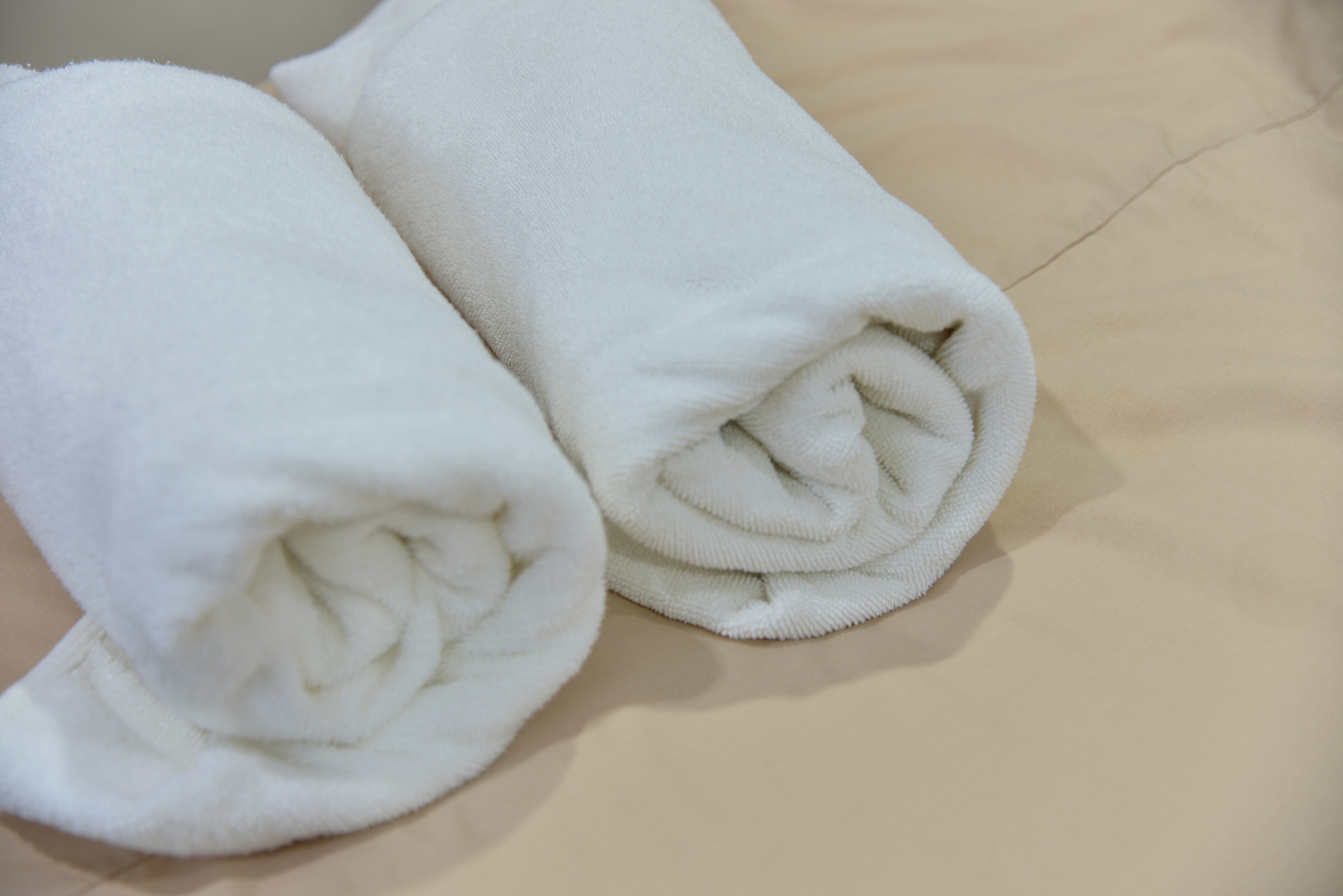 white towels