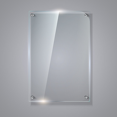 blank transparent glass plate