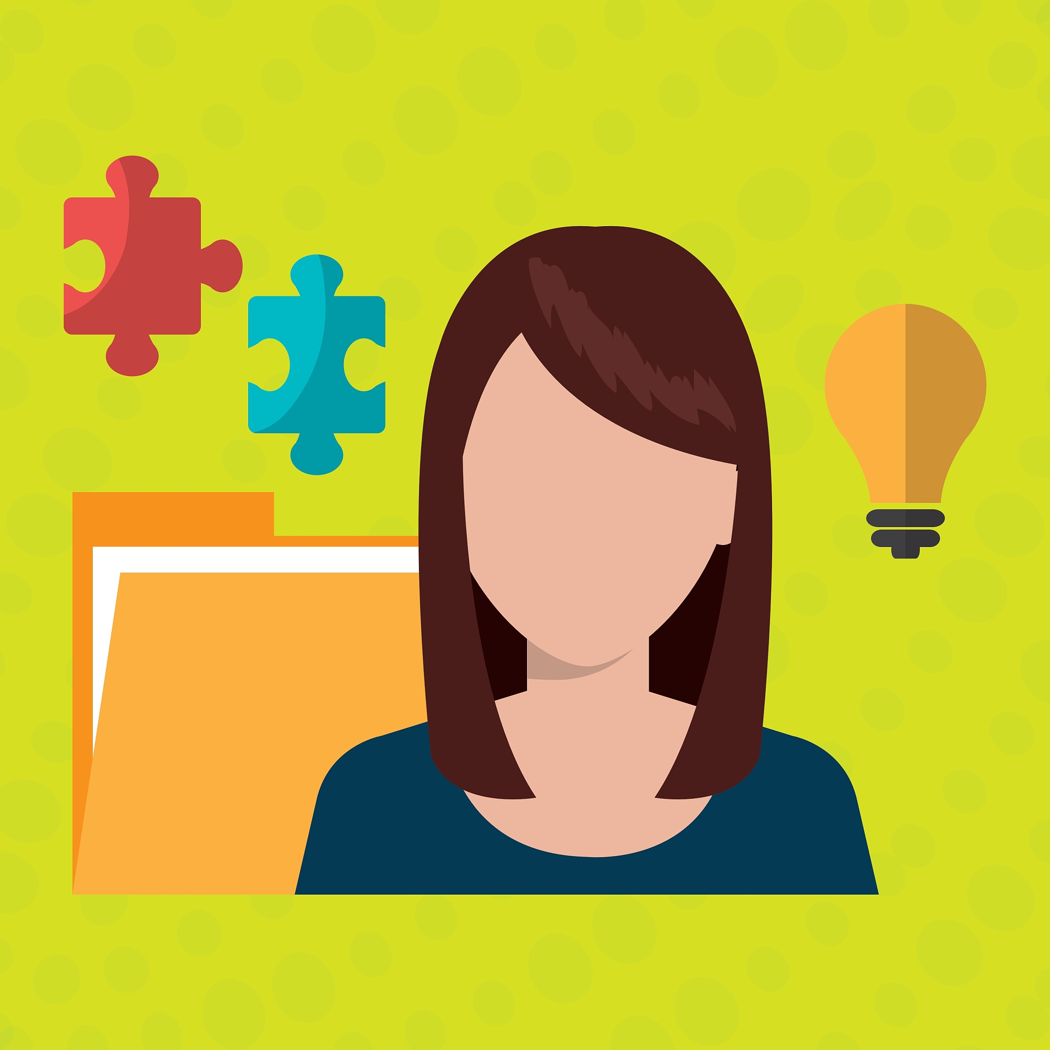 woman with files isolated icon design