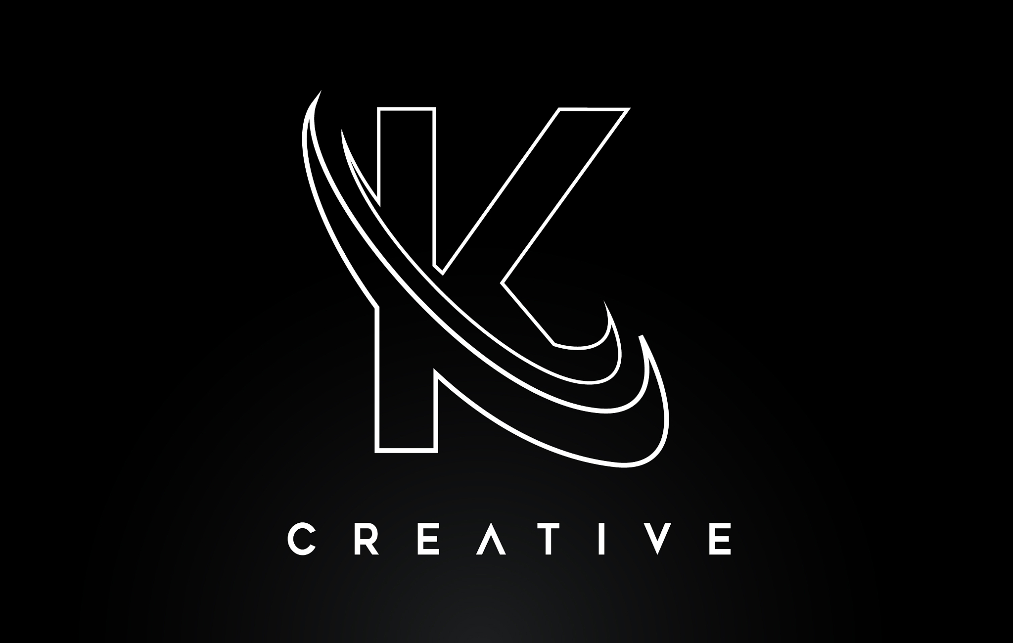 letter k logo k letter design with monogram lines