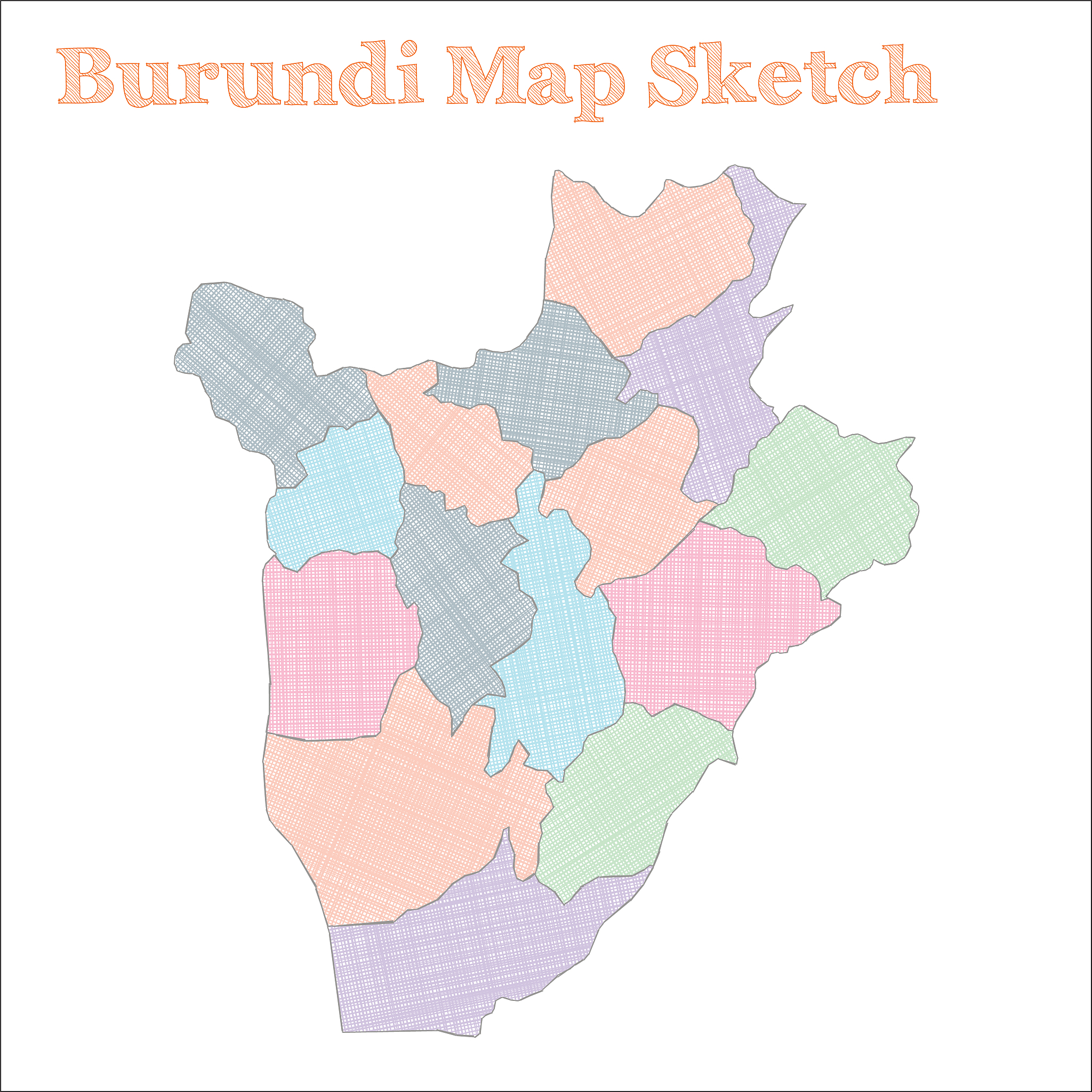 burundi map.