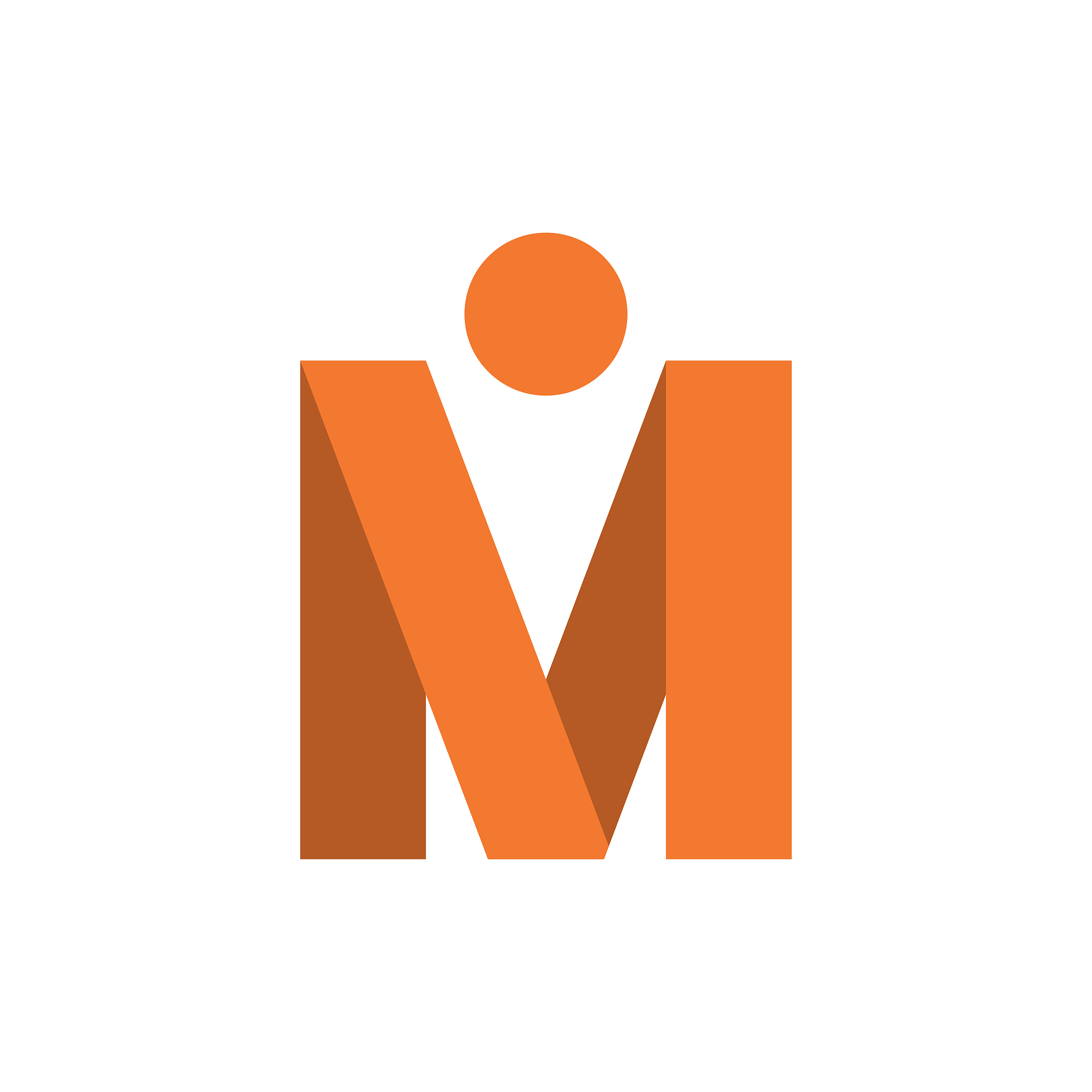 initial m graphic design template vector isolated illustration