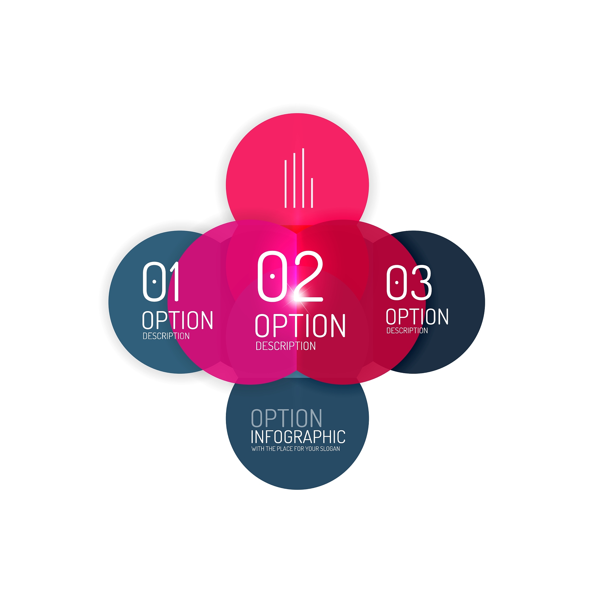business infographics option select