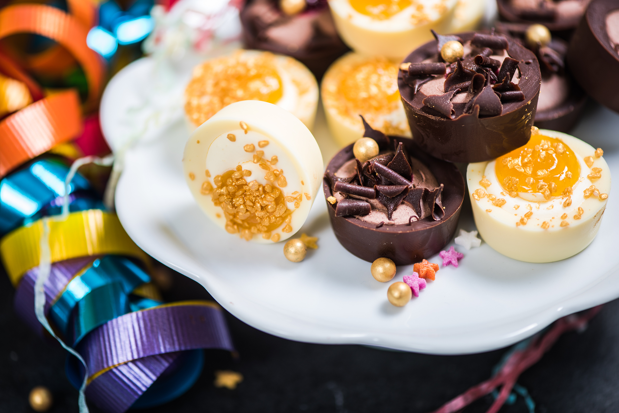 new year or birthday celebration party sweet food