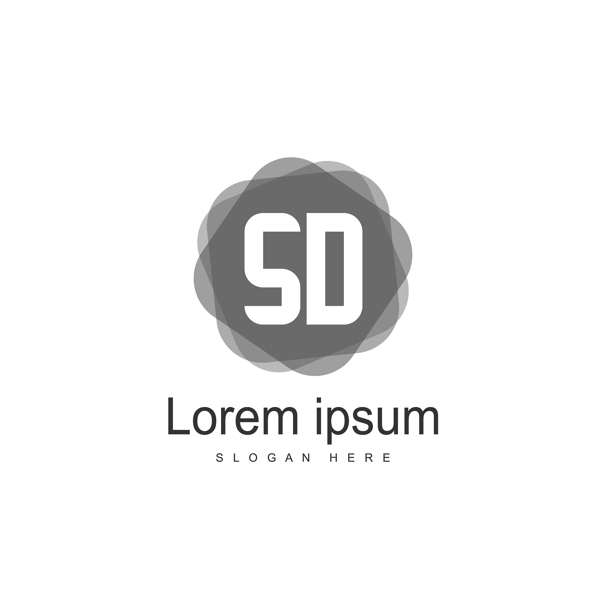 sd letter logo design initial letter sd logo