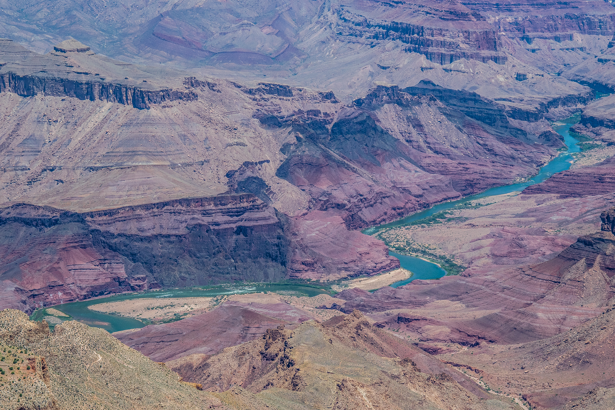 picturesque valley of the colorado river in the grand canyon. gr