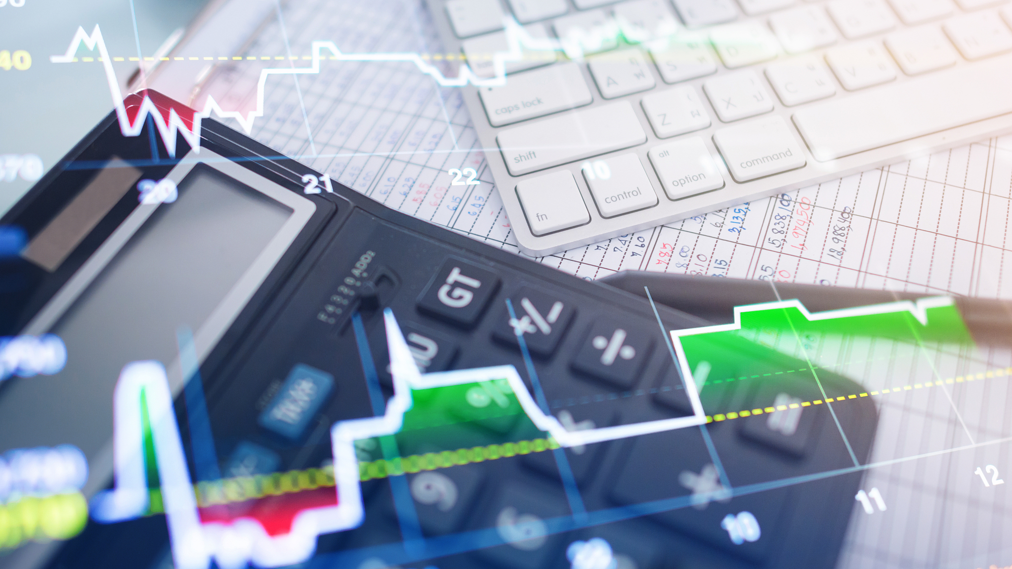 stock exchange graph background