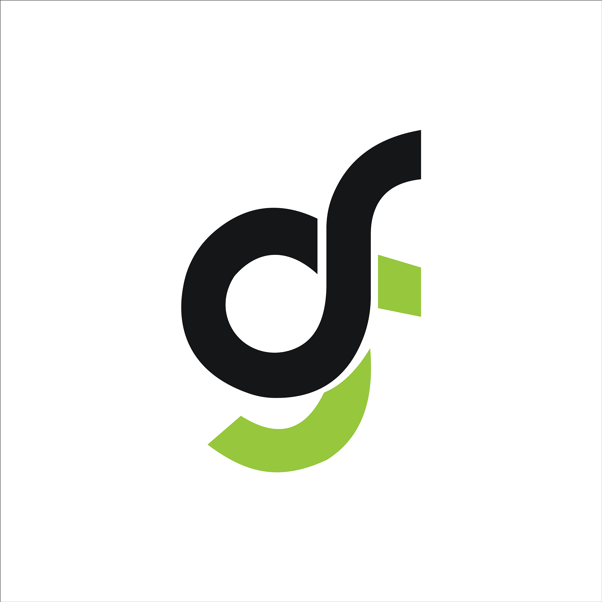initial letter gf or fg logo design template