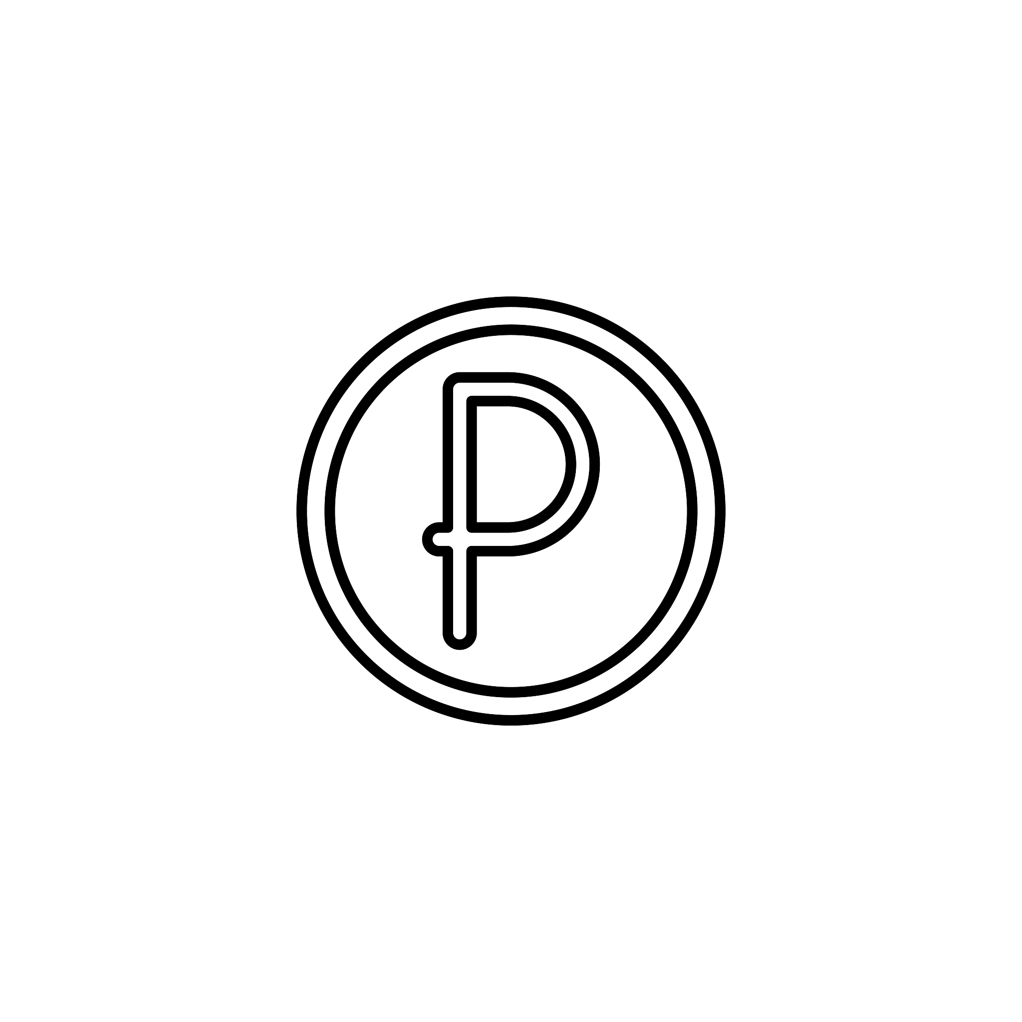 simple parking line icon.