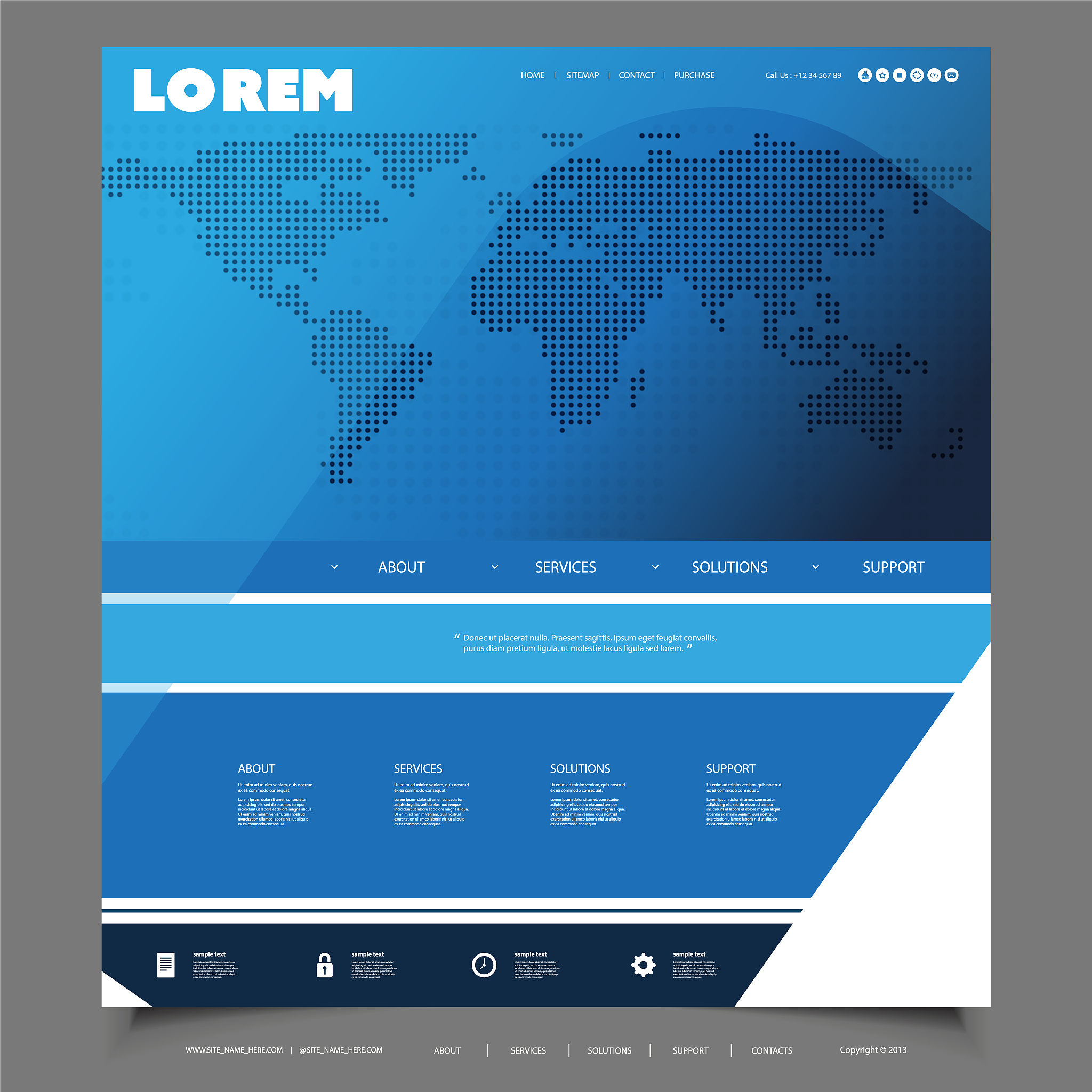 one page website template