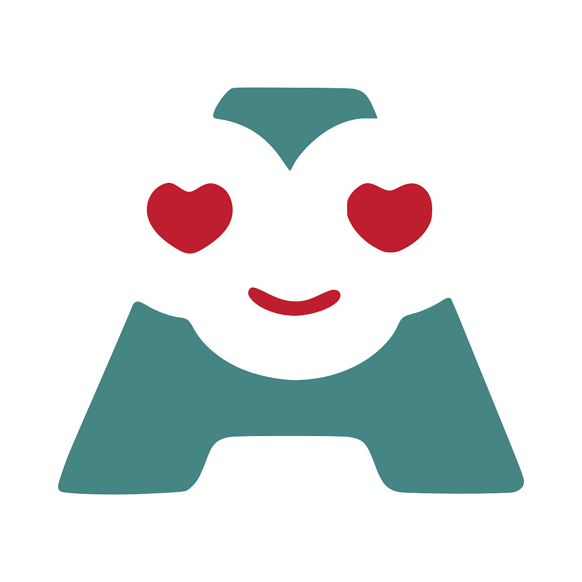 字母<strong>a</strong> in love是一个可爱的笑脸涂鸦风格