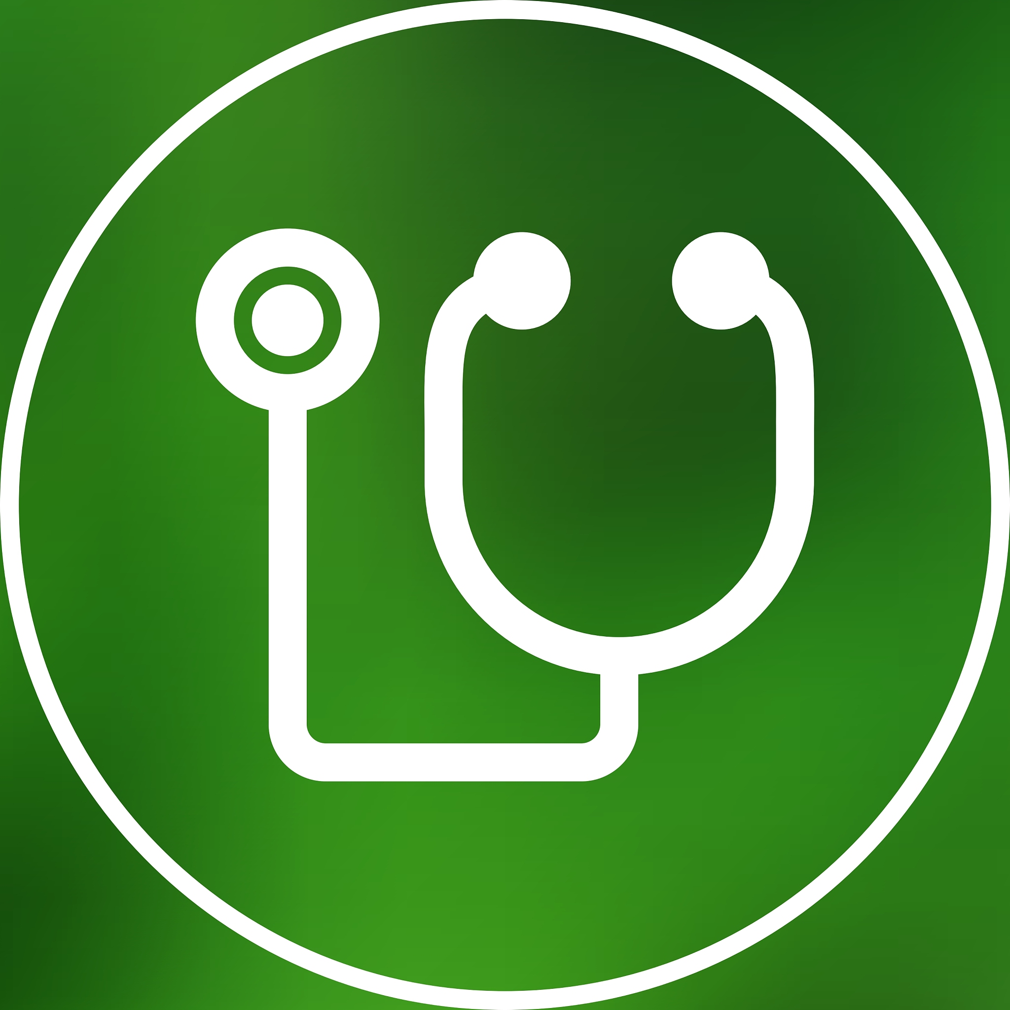 stethoscope icon on isolated background