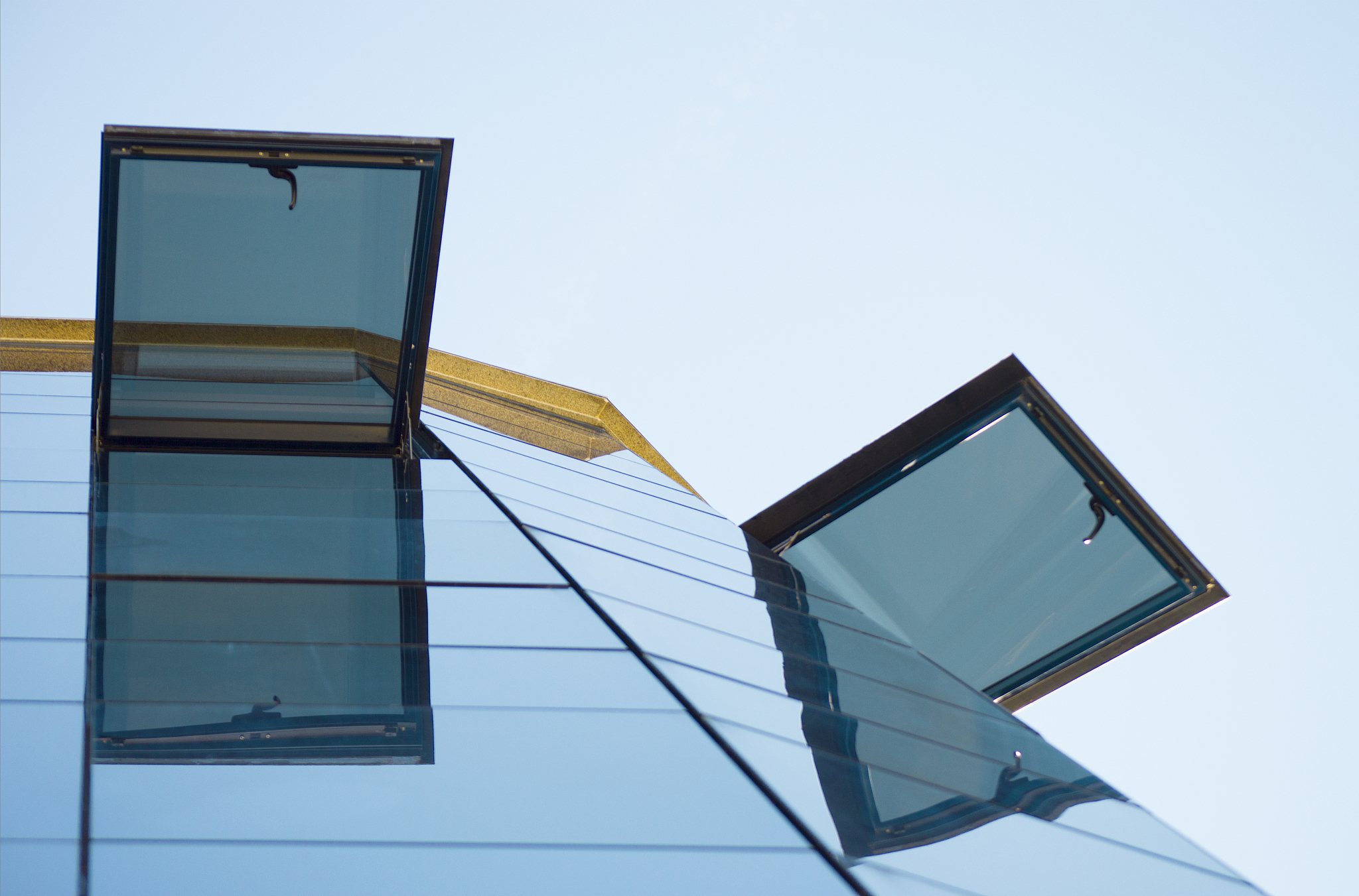 open windows in residential building