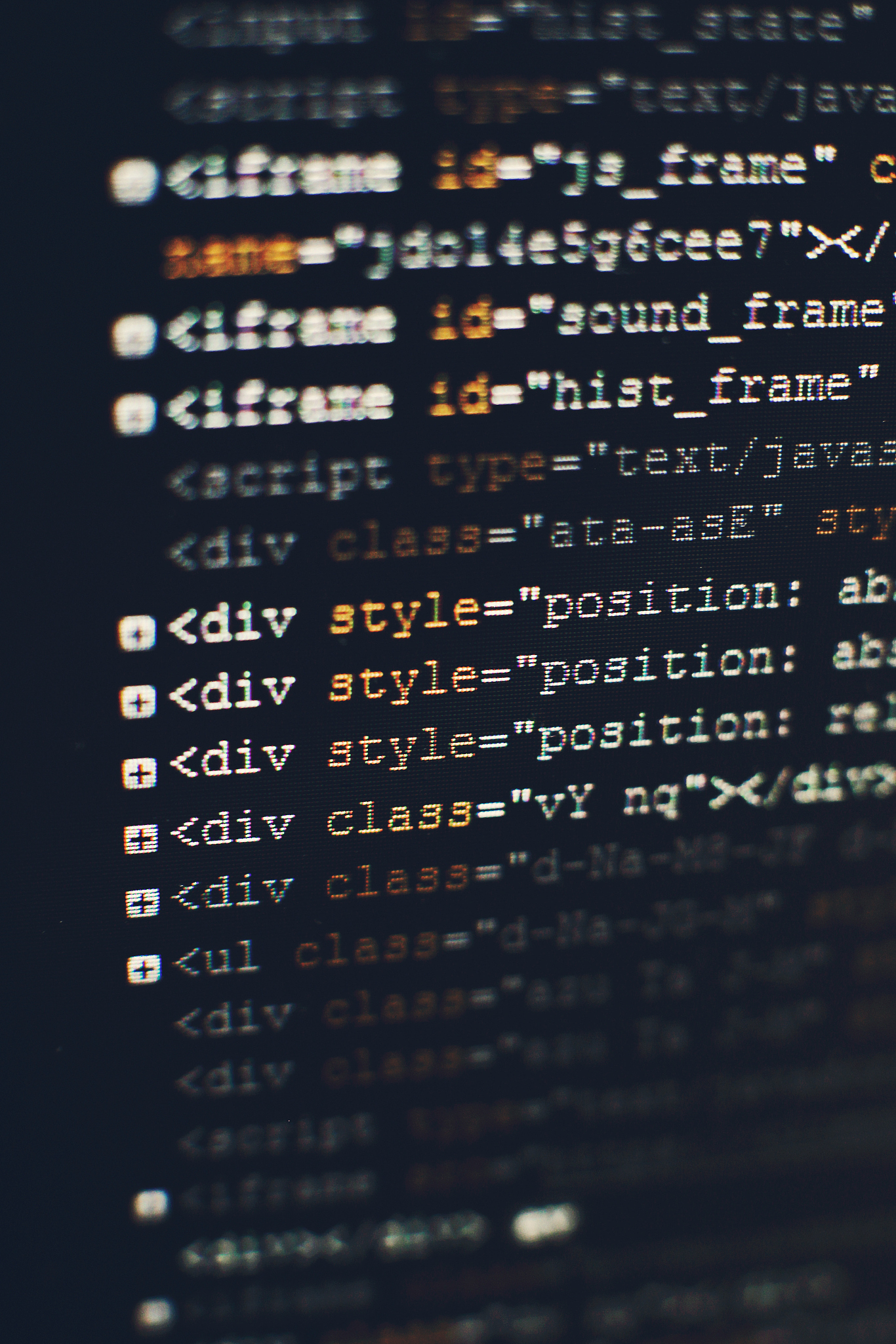html web design code for developers and designers