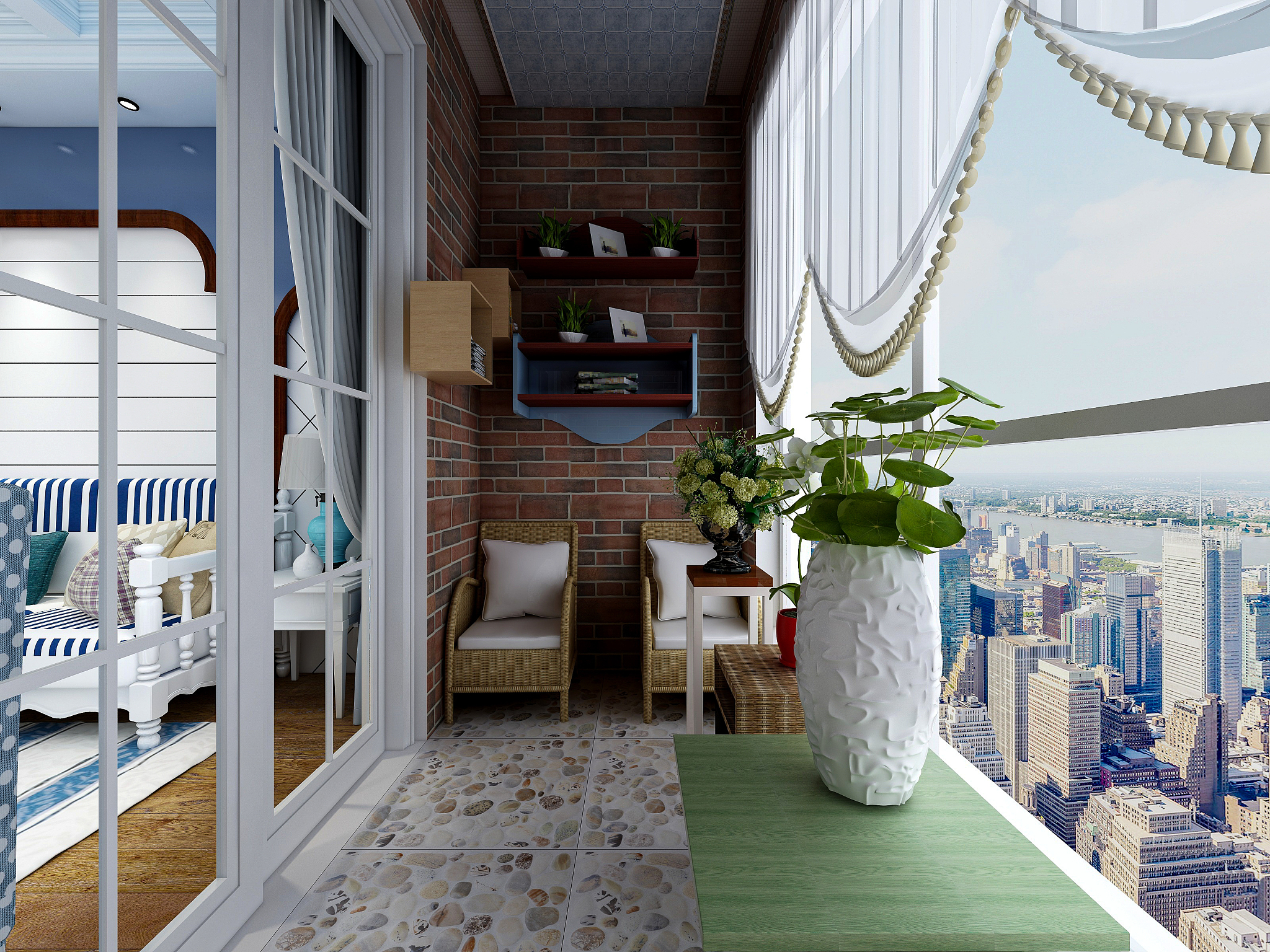 现代工业风蔬果阳台的设计功能介绍