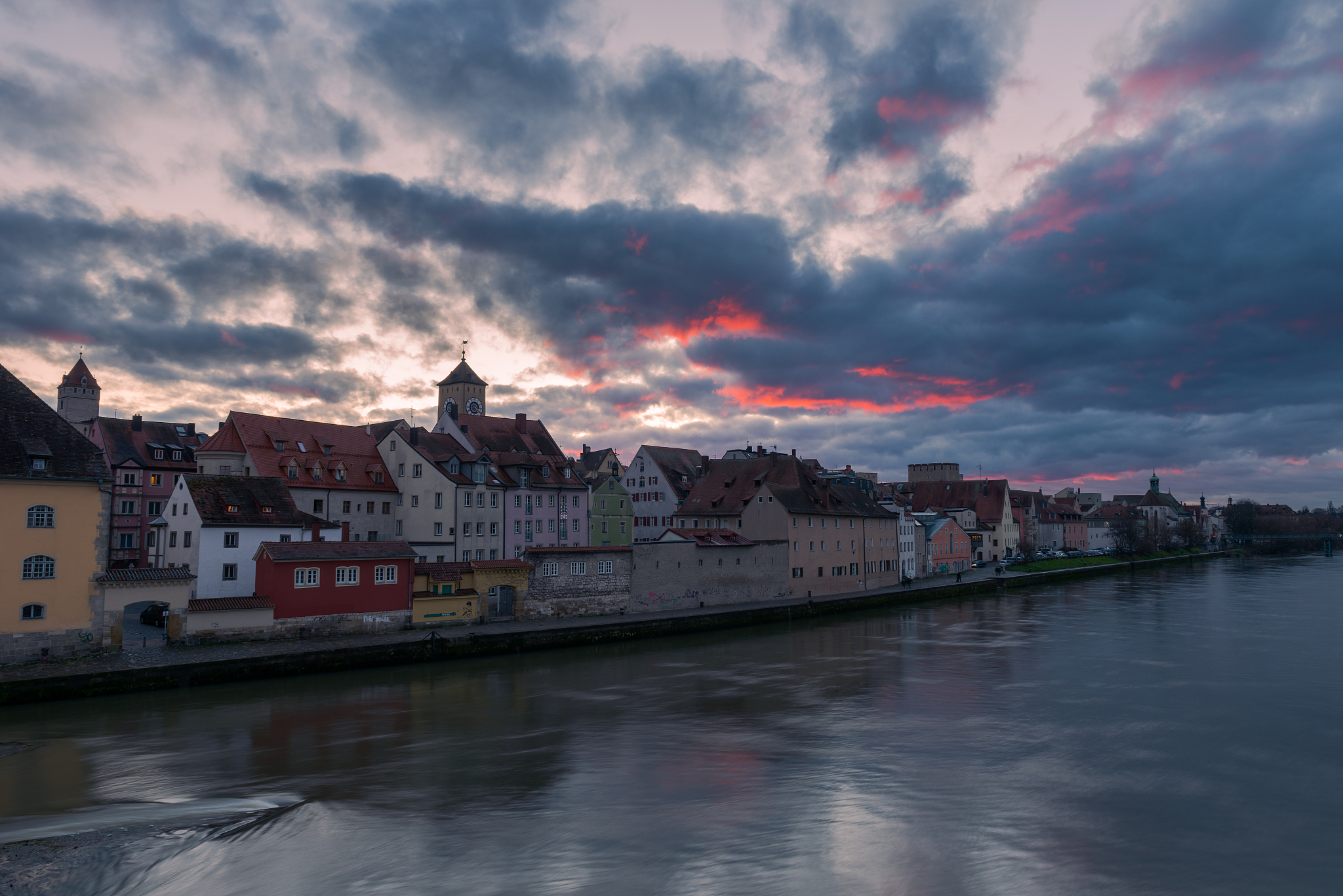 panoramic view of the famous skyline of regensburg in bavaria se