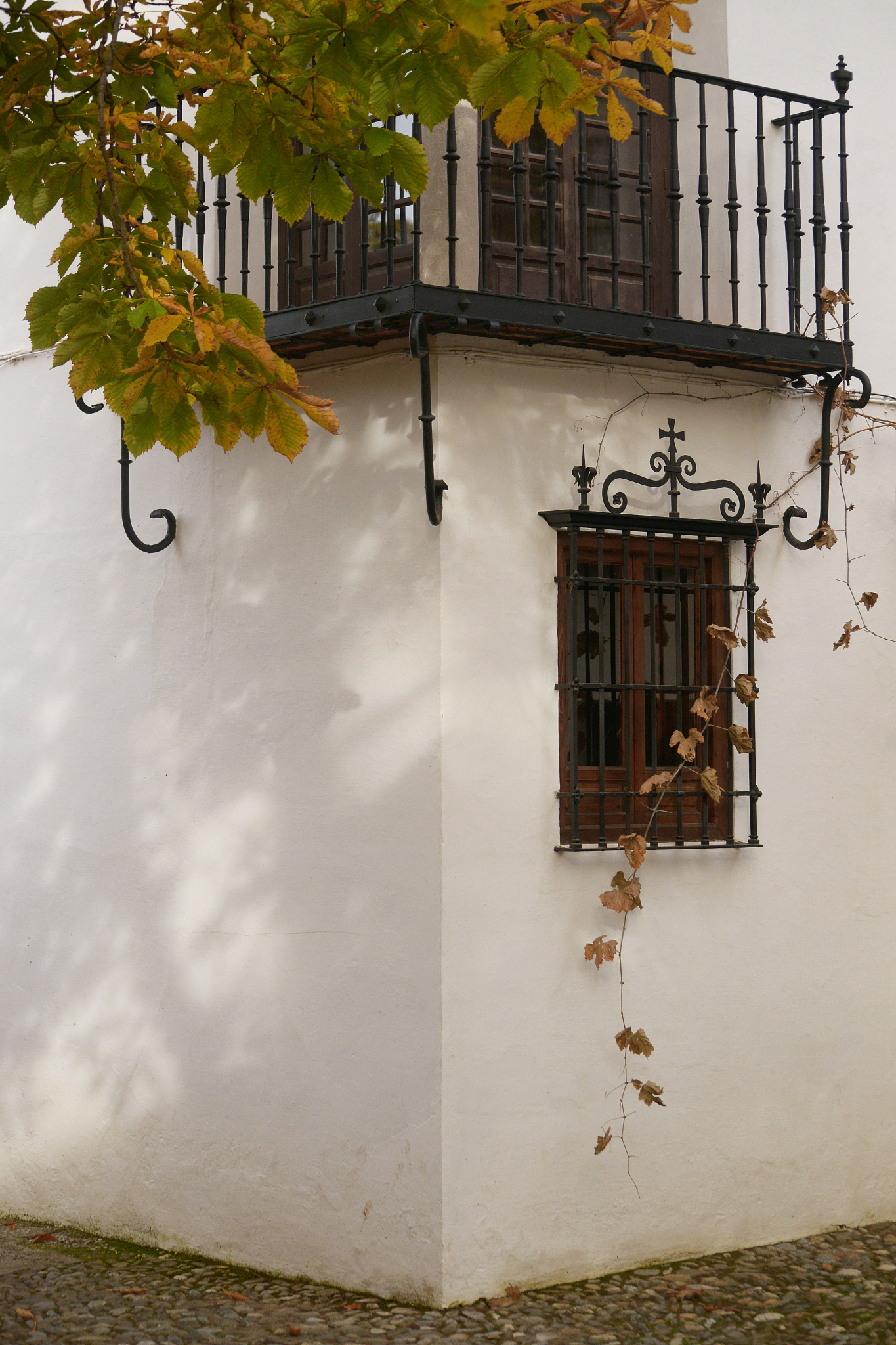 at the corner