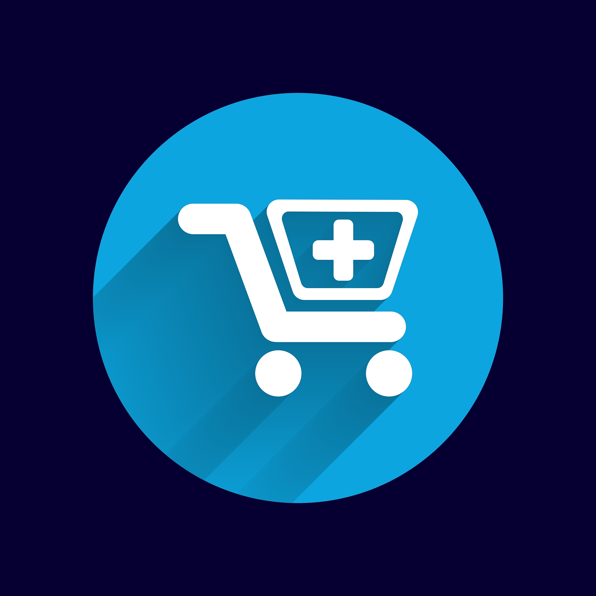 isolated shopping cart icon with a