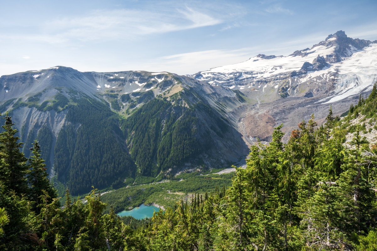 雷尼尔山国家公园的山景