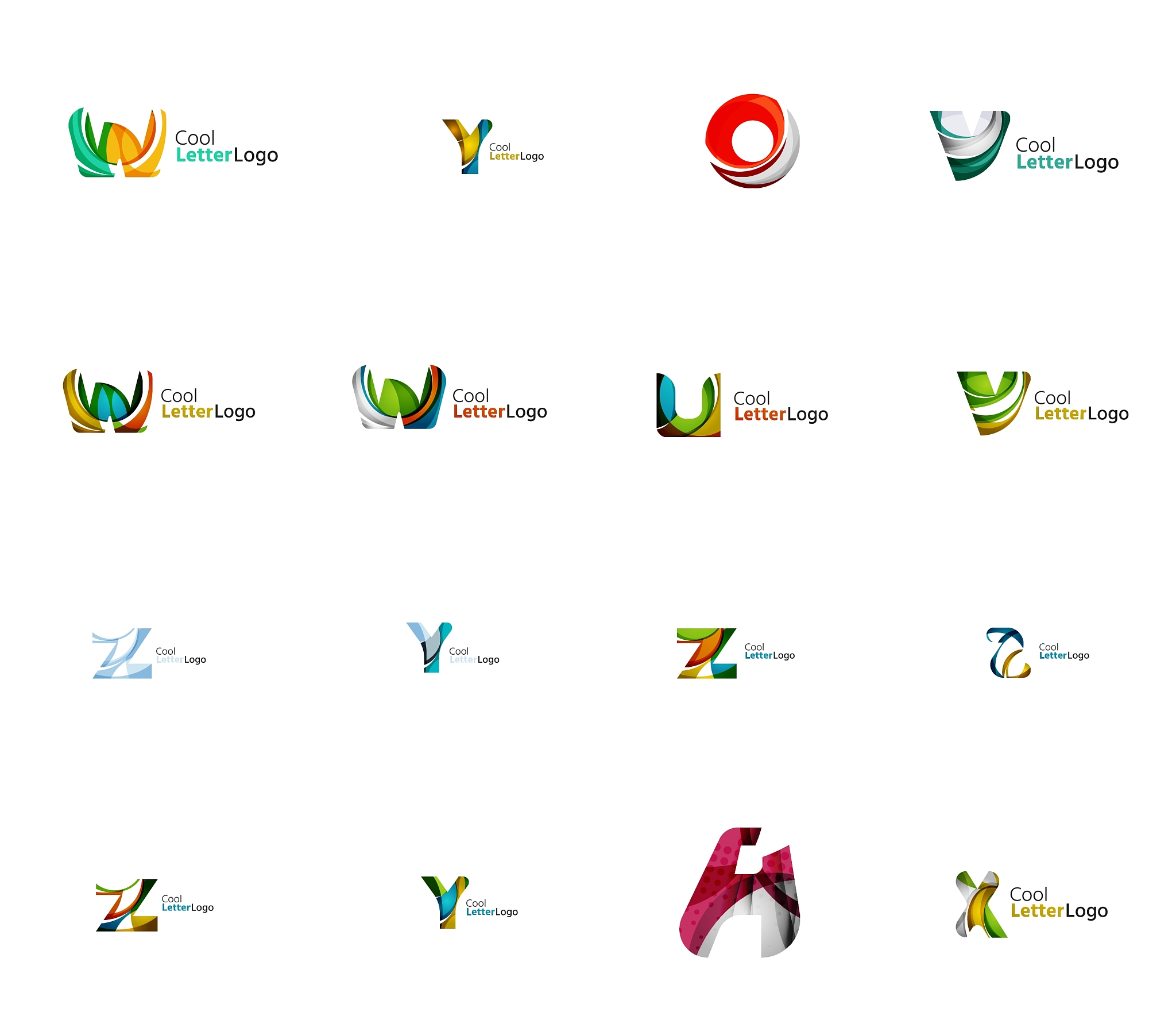 set of universal company logo ideas business icon