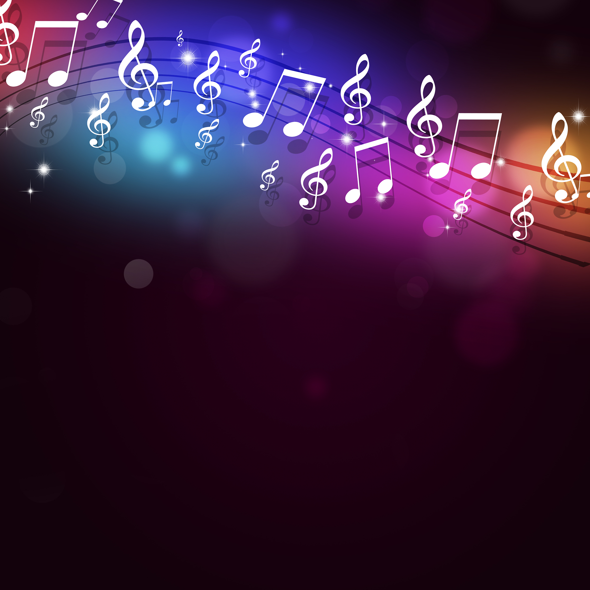 multicolor music note lights