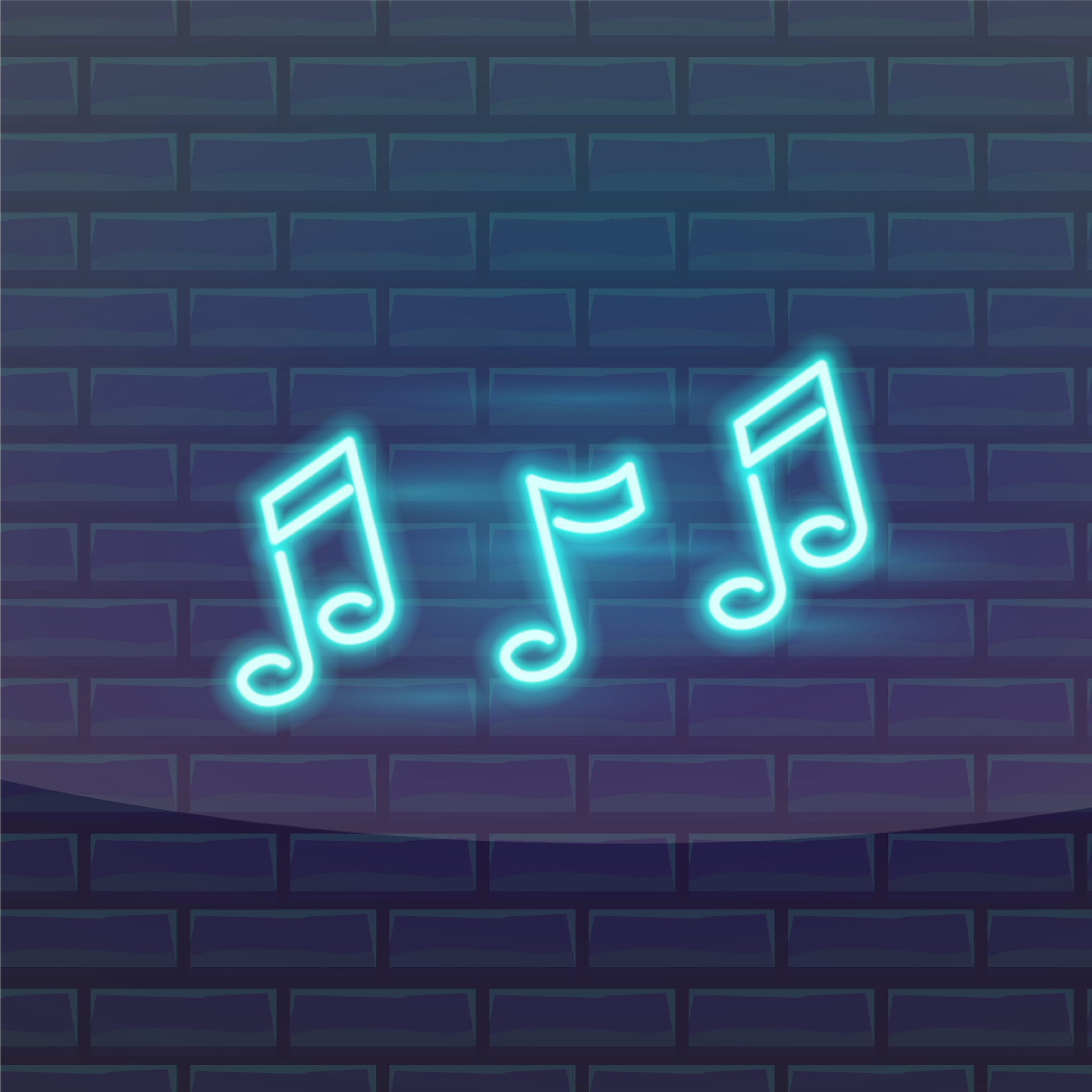 set of fashion neon sign night bright signboard