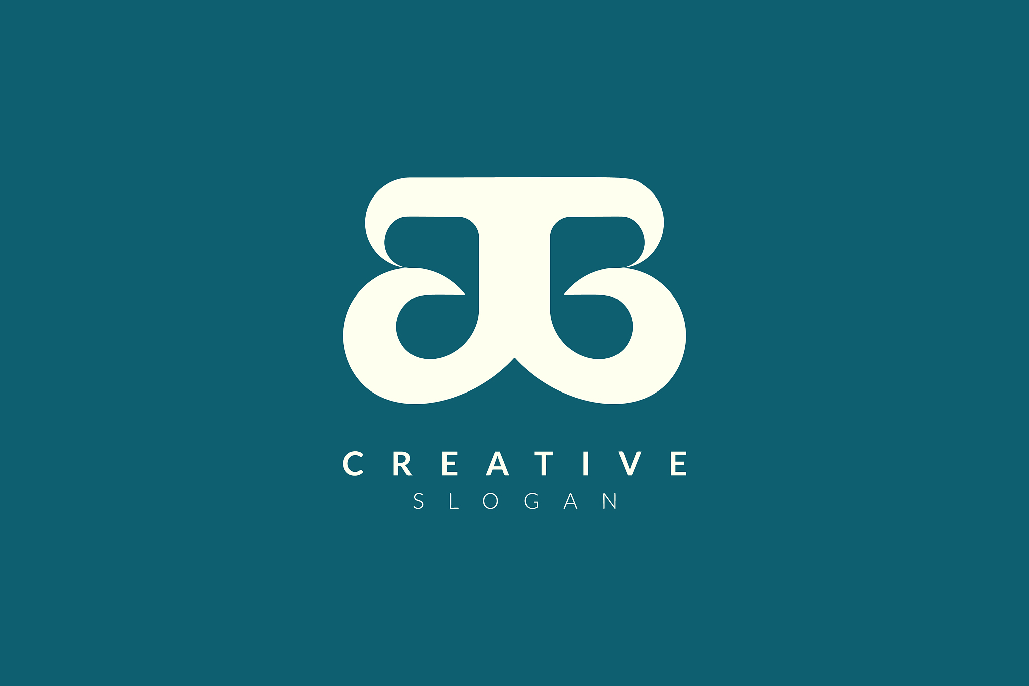 monogram logo design combining letters a and b