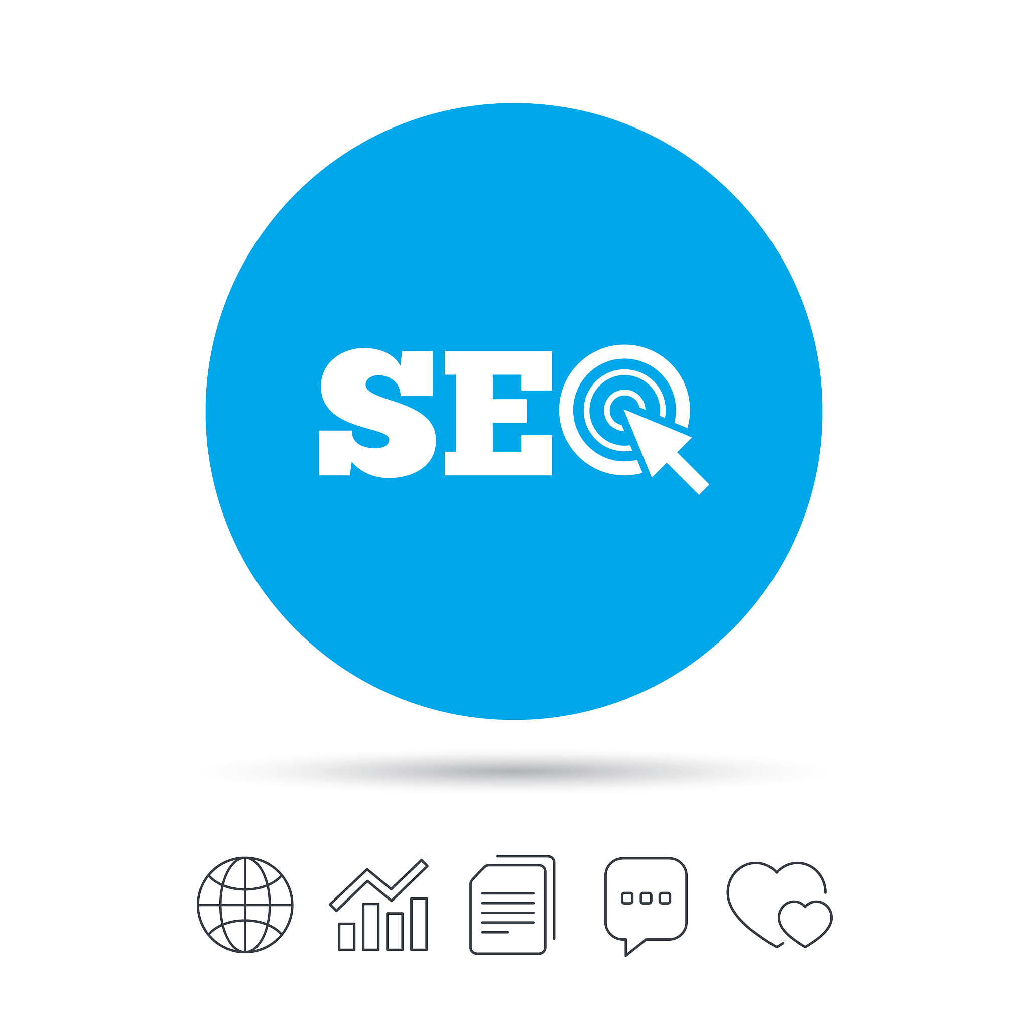 seo sign icon search engine optimization symbol