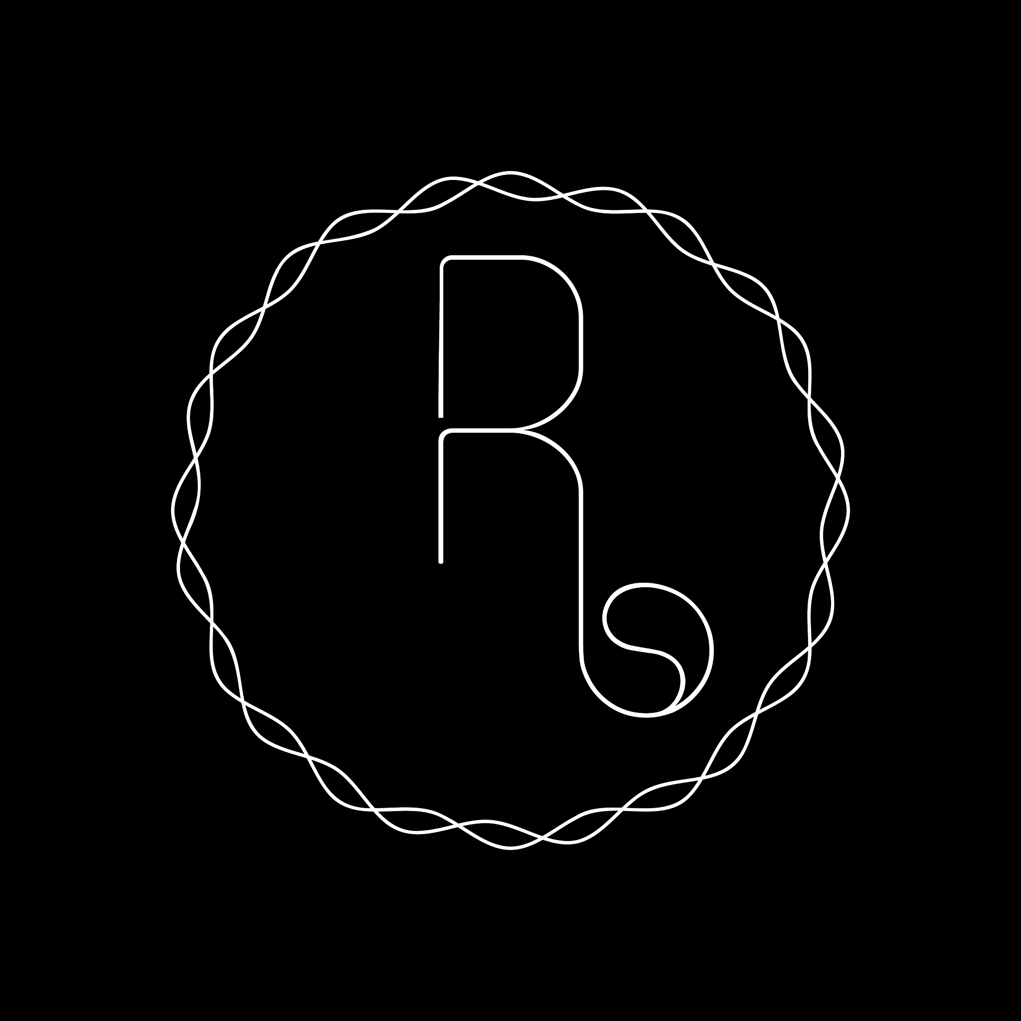r luxury letter logo template in for restaurant