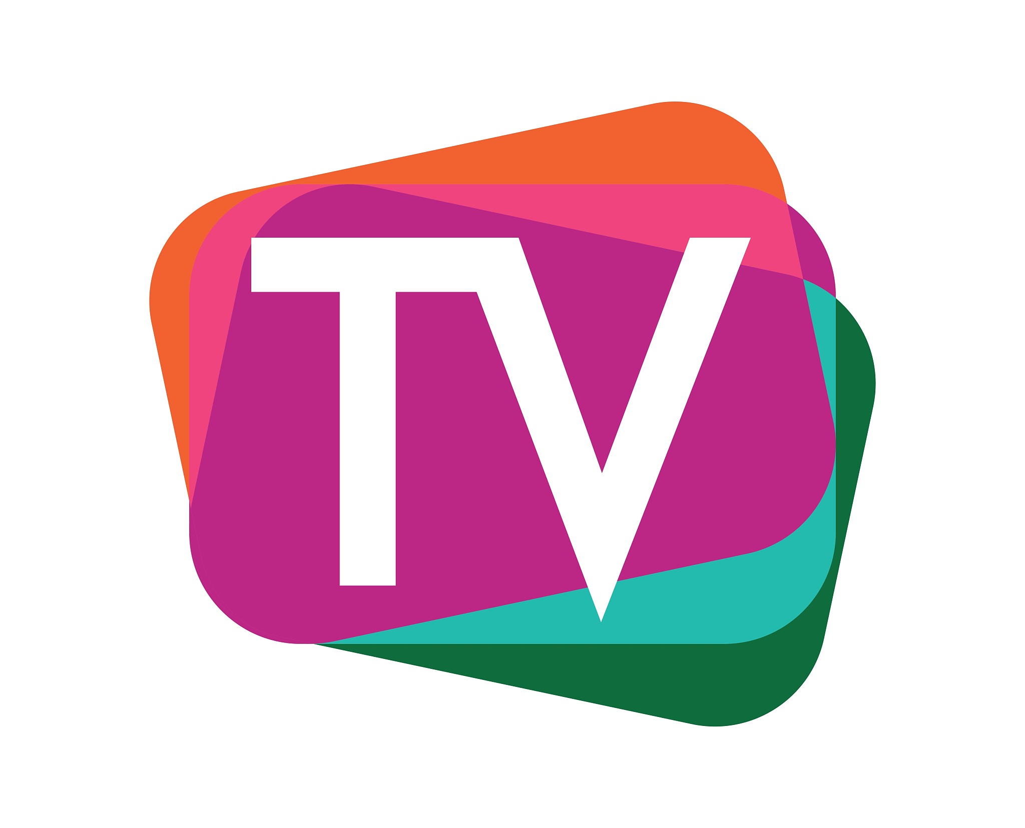 tv logo design set