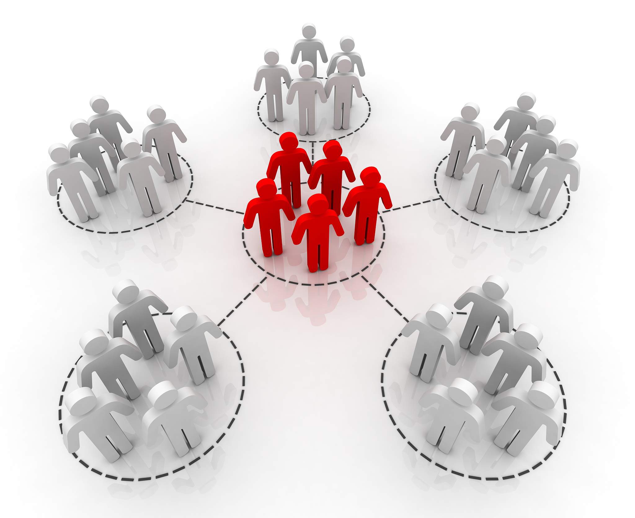 people network connections 3d illustration