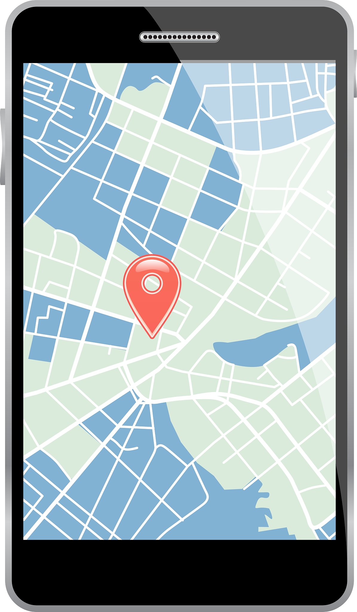 smartphone with map