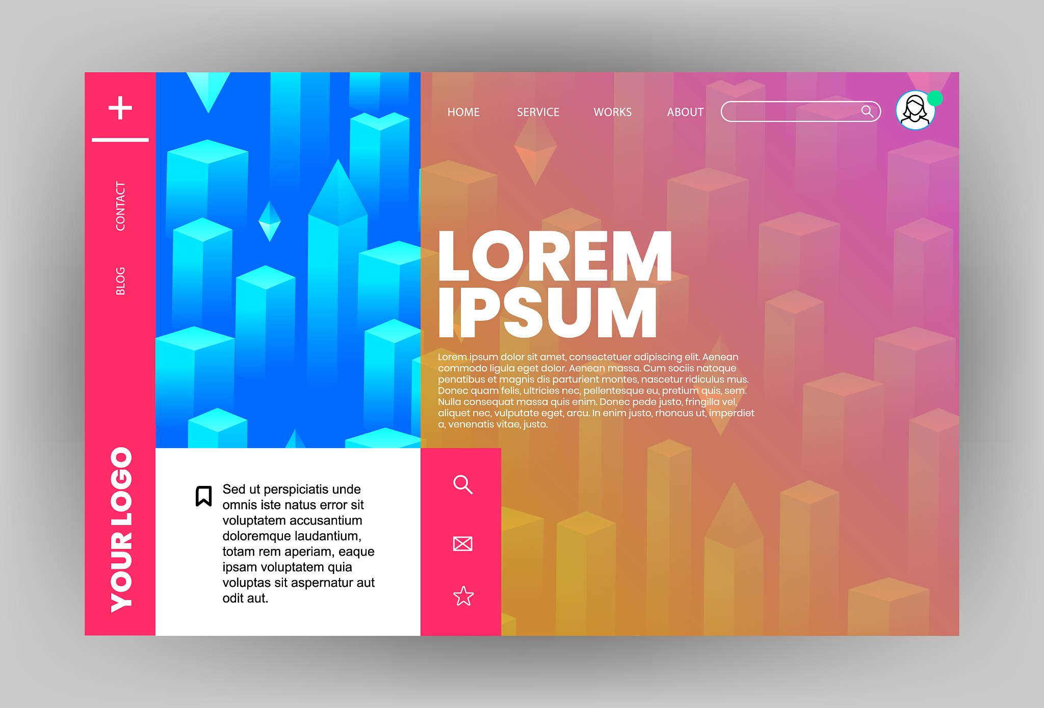 modern website template design