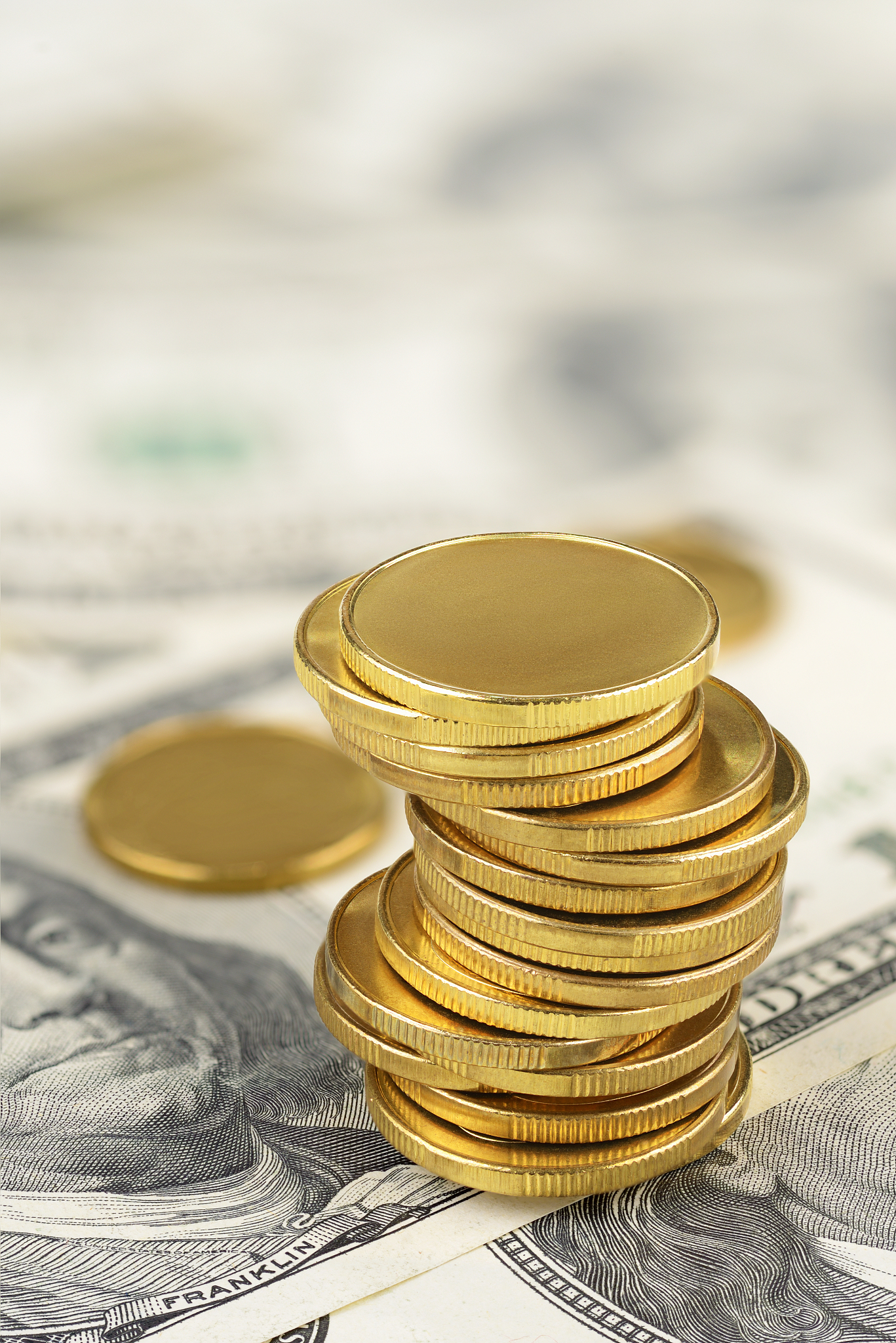 stack of golden coins
