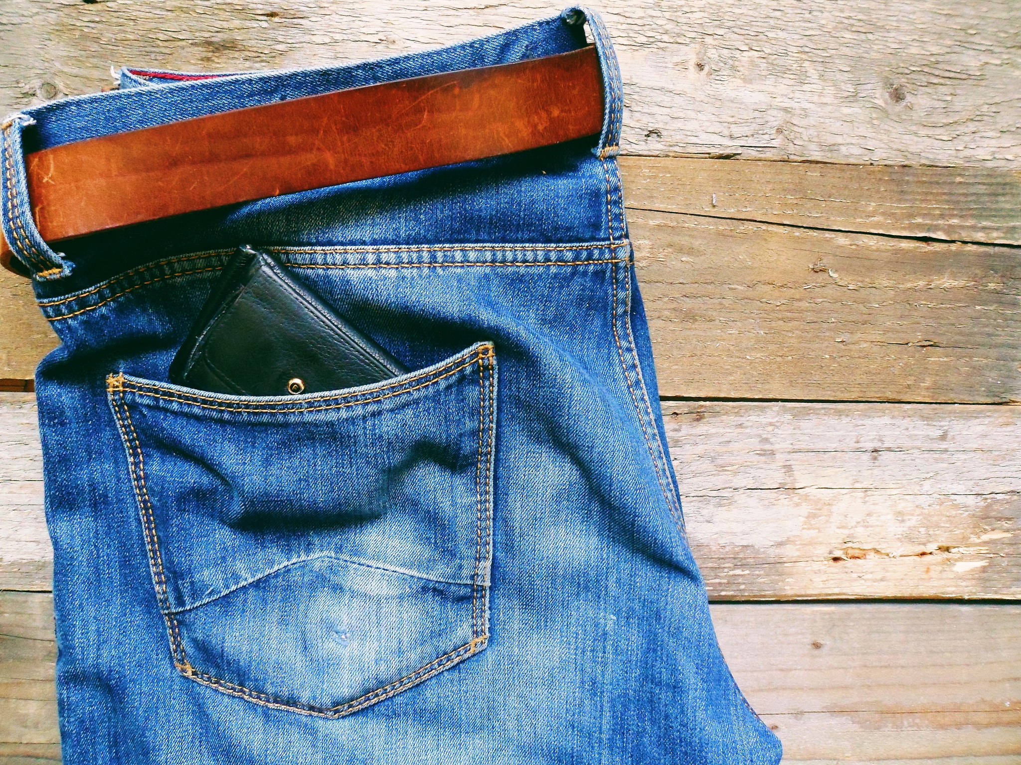 男士高端破洞印花潮流修身牛仔裤 蓝色 L(32) - 好评如潮