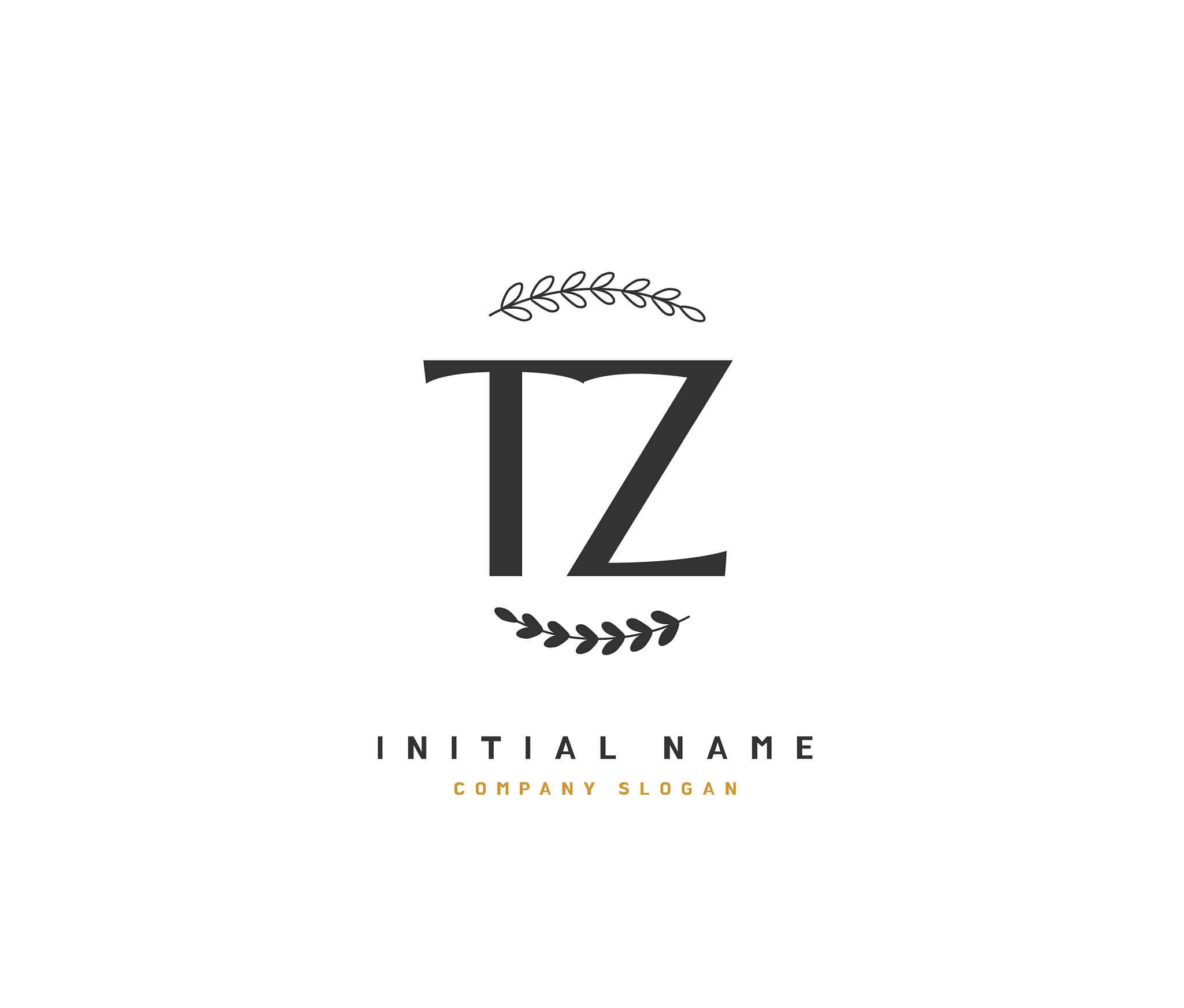 t z tz beauty initial logo handwriting logo of