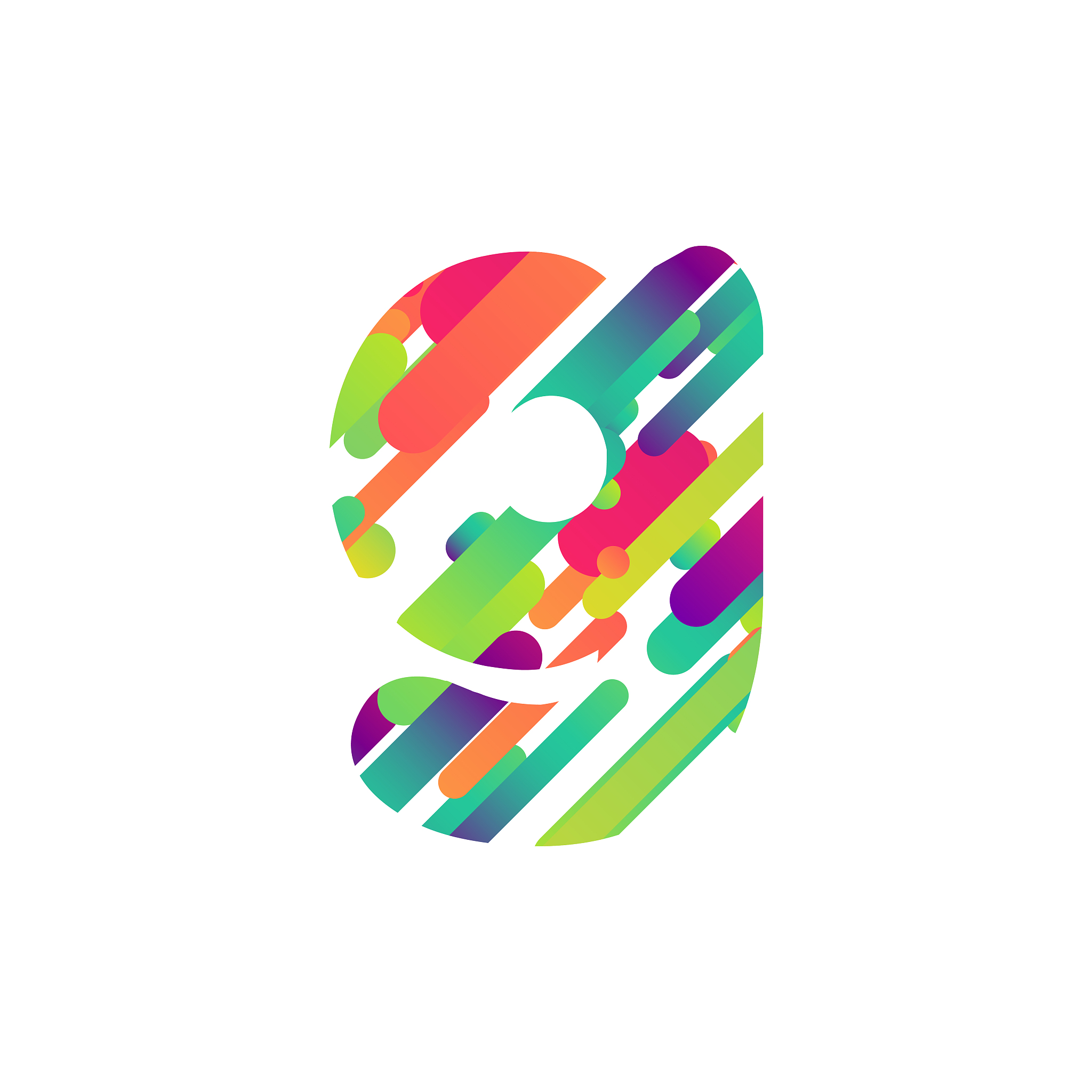 colorful character from a typeset, vector illustration